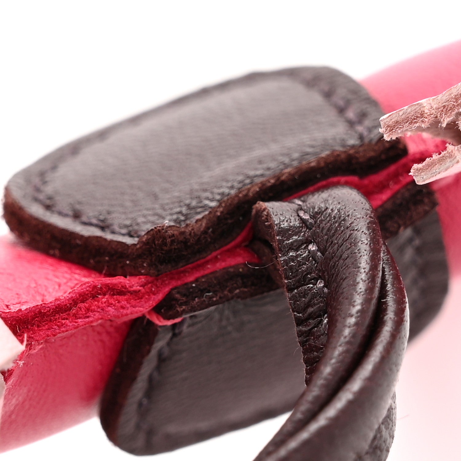 Milo Lambskin Grigri Rodeo Horse Bag Charm PM Rose Sakura Framboise Rouge Sellier
