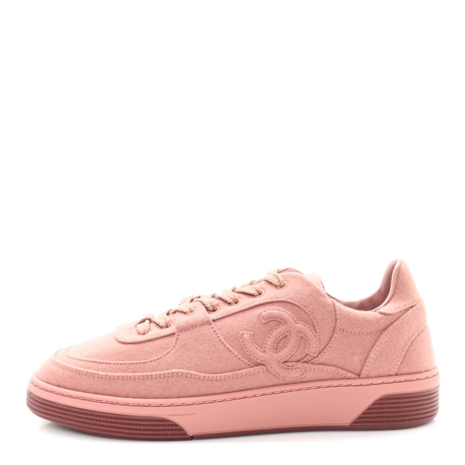Wool Mixed Fibers Womens CC Sneakers 39 Pink