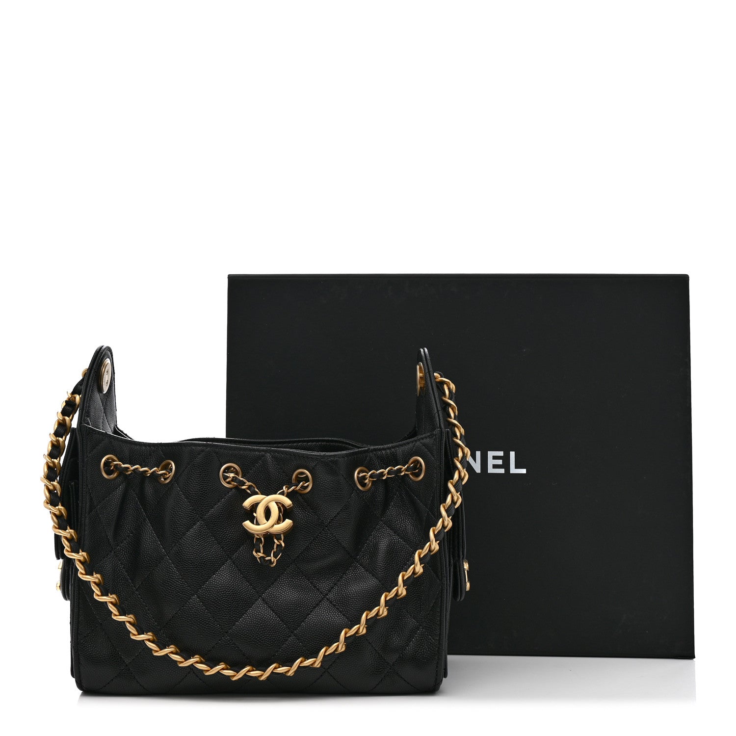 Caviar Quilted Mini Chanel 25 Handbag Black