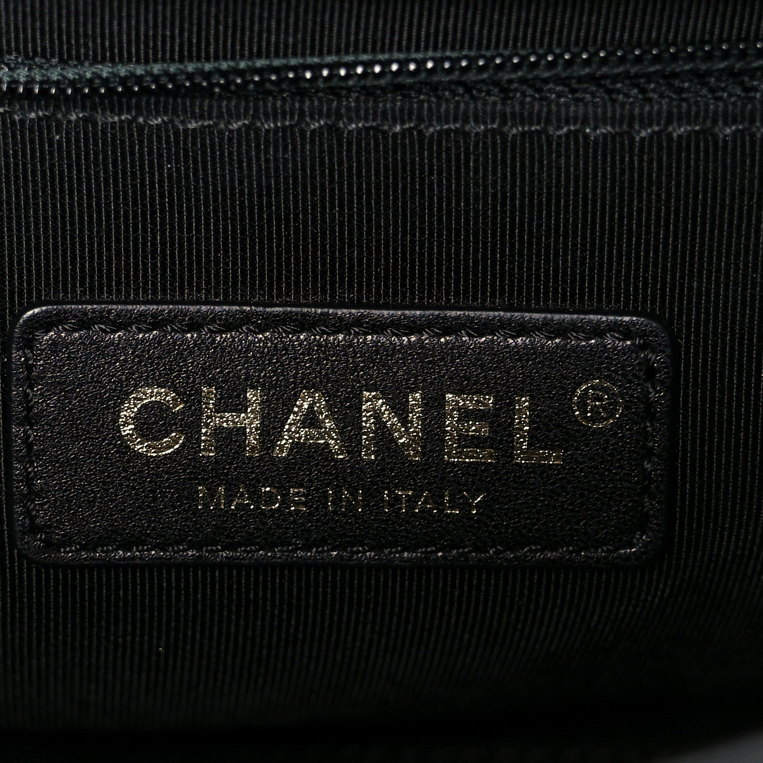 Sheepskin Chevron Stitched Chain Top Handle Flap Black