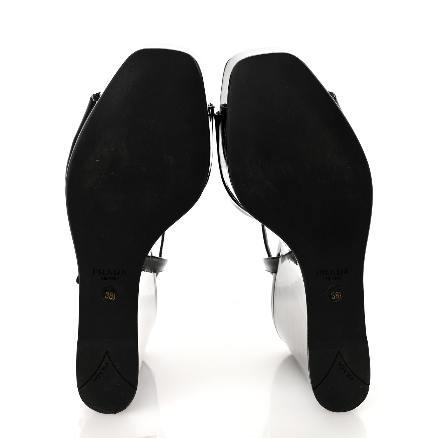 Vernice Platform Wedge Sandals 38.5 Black