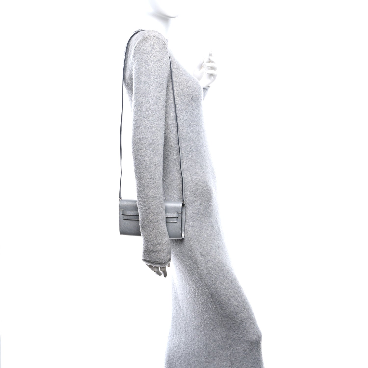 Metallic Chevre Chamkilight Kelly Wallet To Go Argent