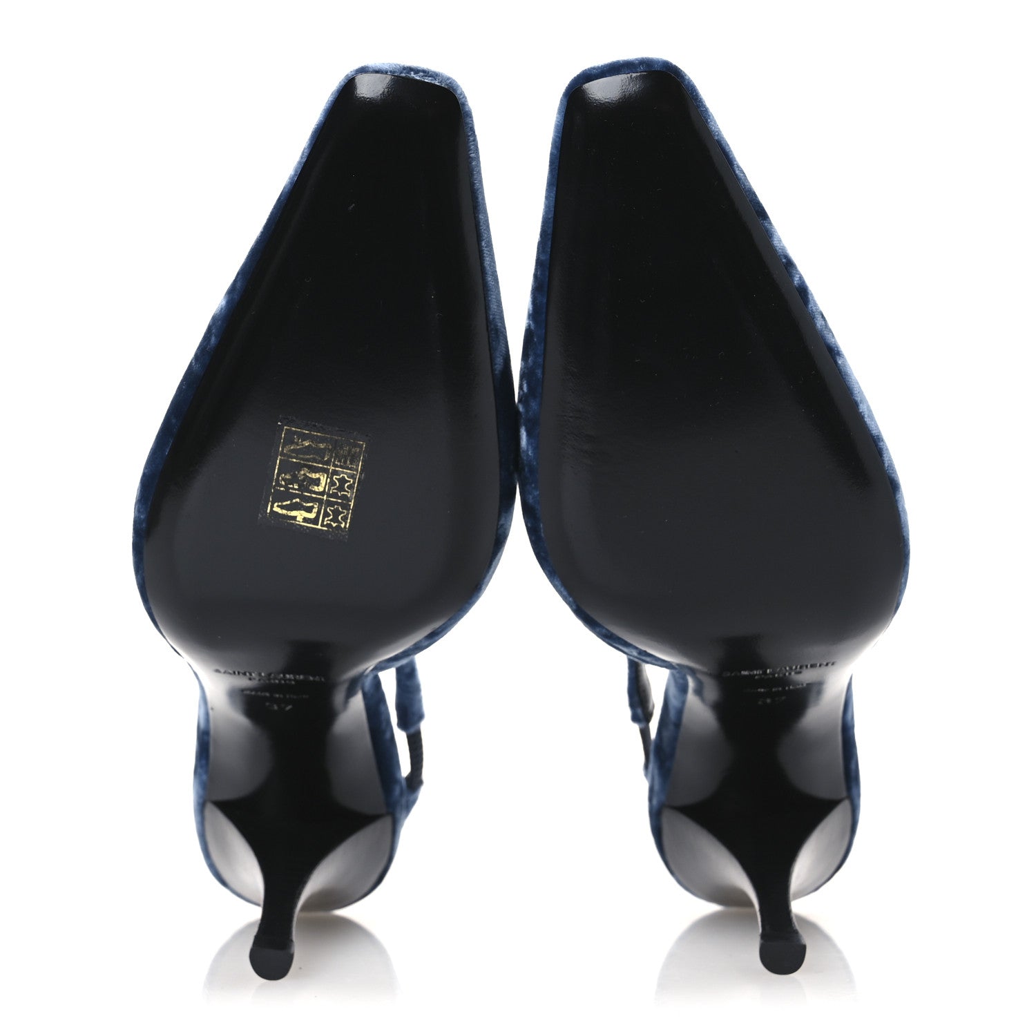 Velluto Mastrop Tom 90 Dream Slingback Pumps 37 Denim