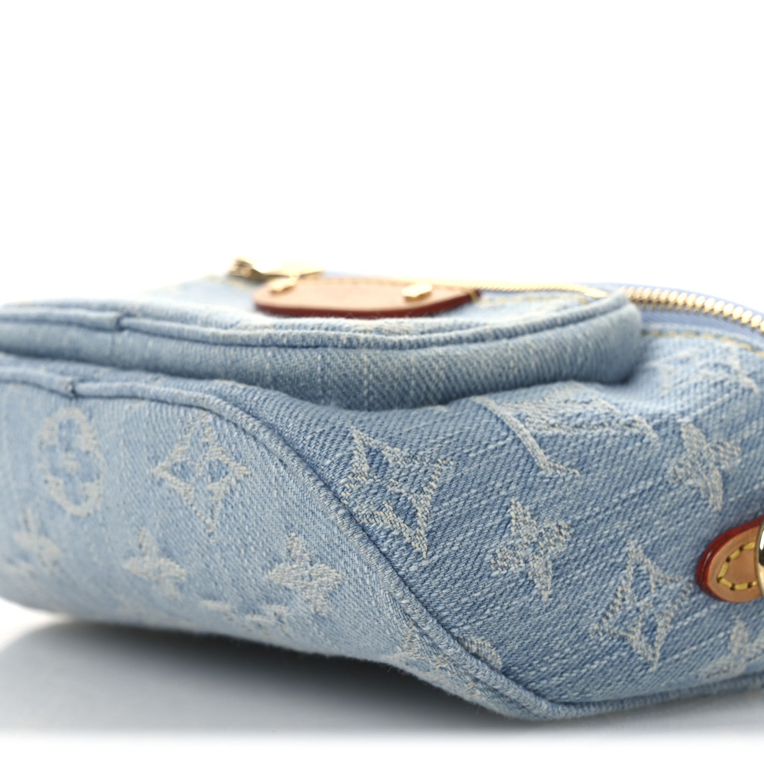 Monogram Denim Mini Bumbag Sky Blue