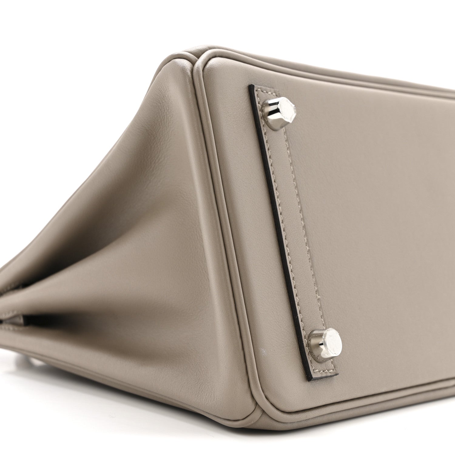 Swift Horseshoe Birkin 25 Gris Asphalte Gris Perle