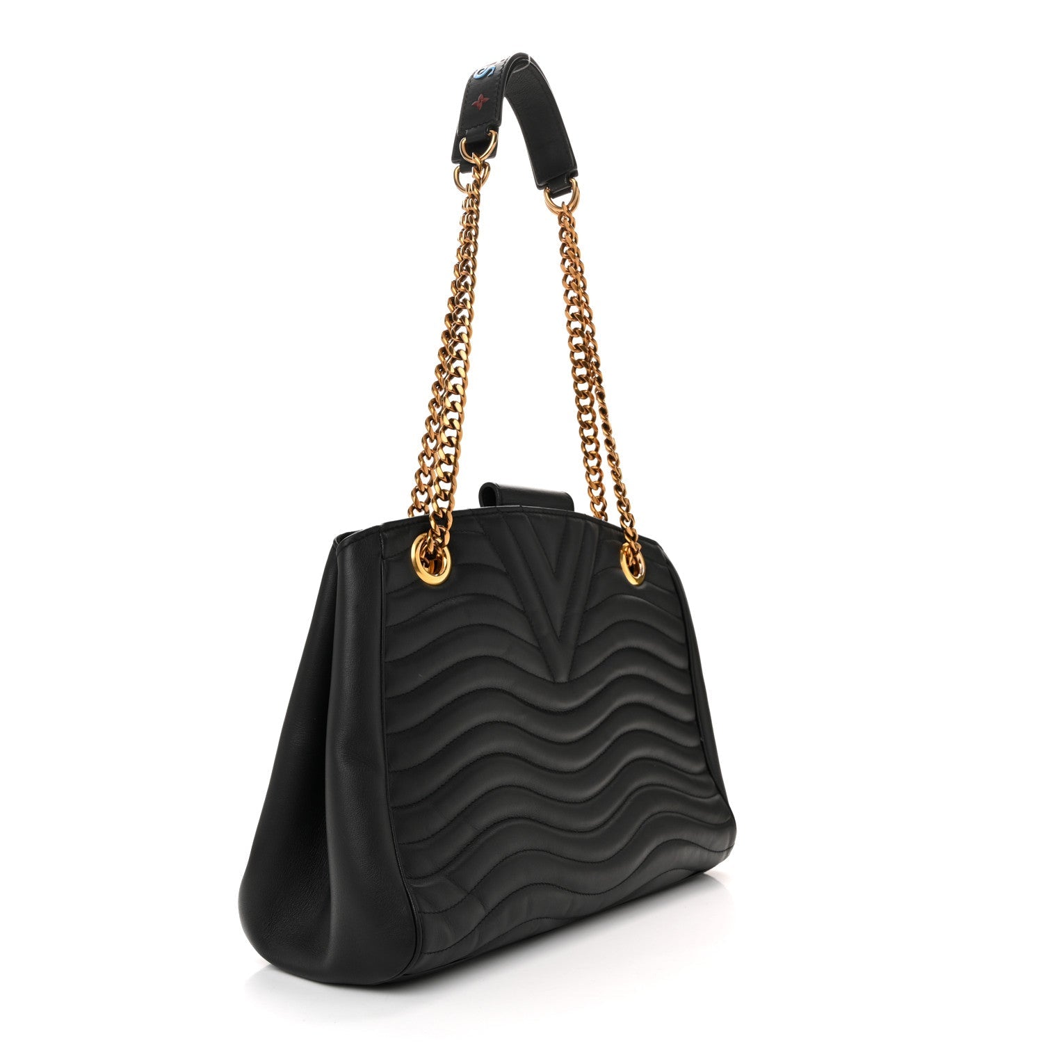 Calfskin New Wave Chain Tote Black
