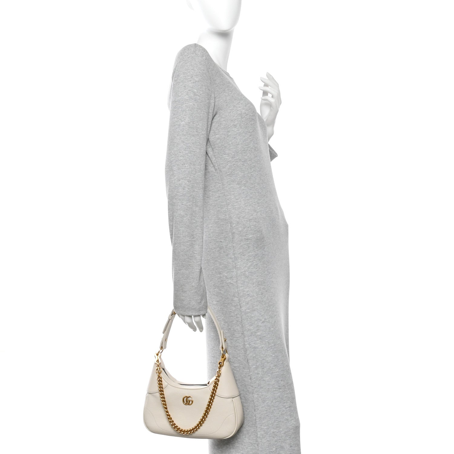 Goatskin Small Aphrodite Shoulder Bag Mystic White