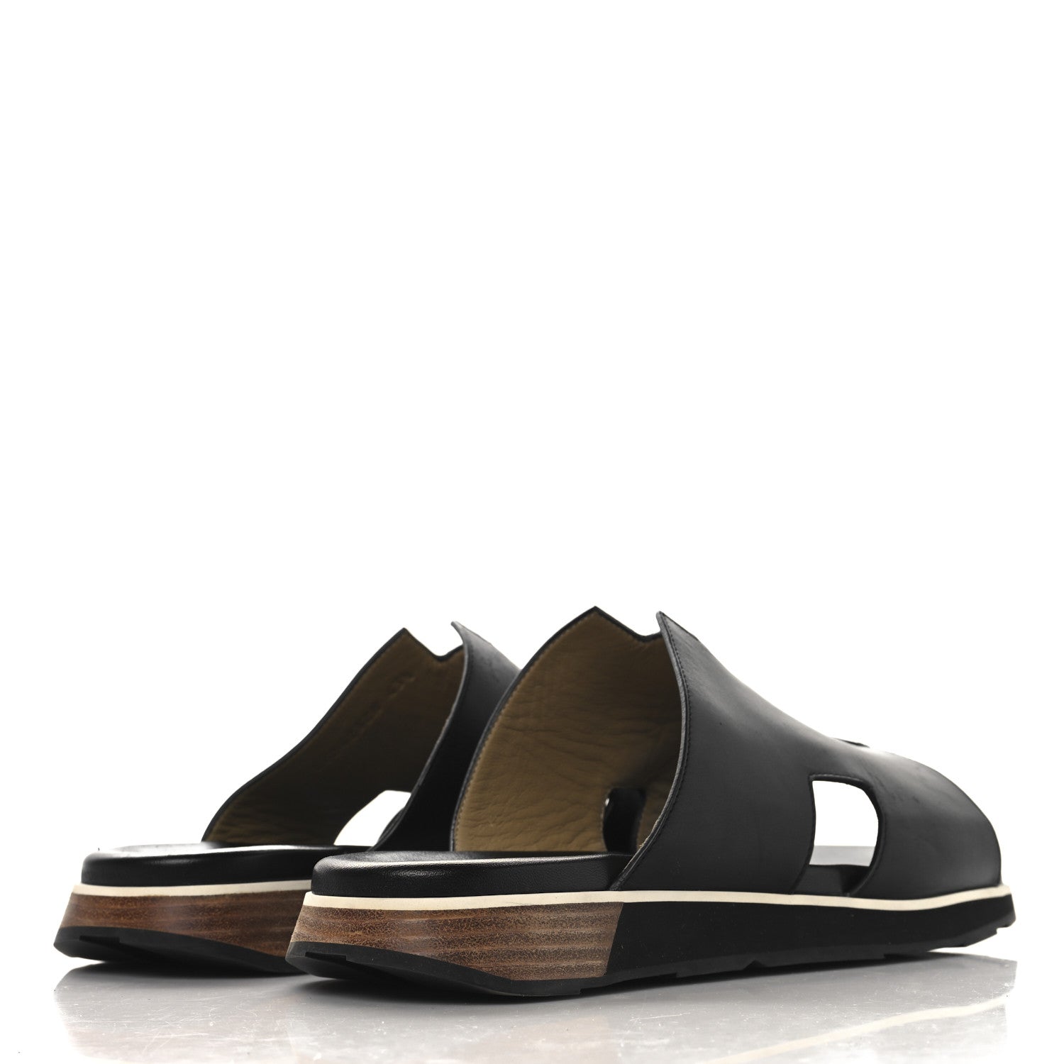 Nappa Mens Pharaon Sandals 43.5 Black