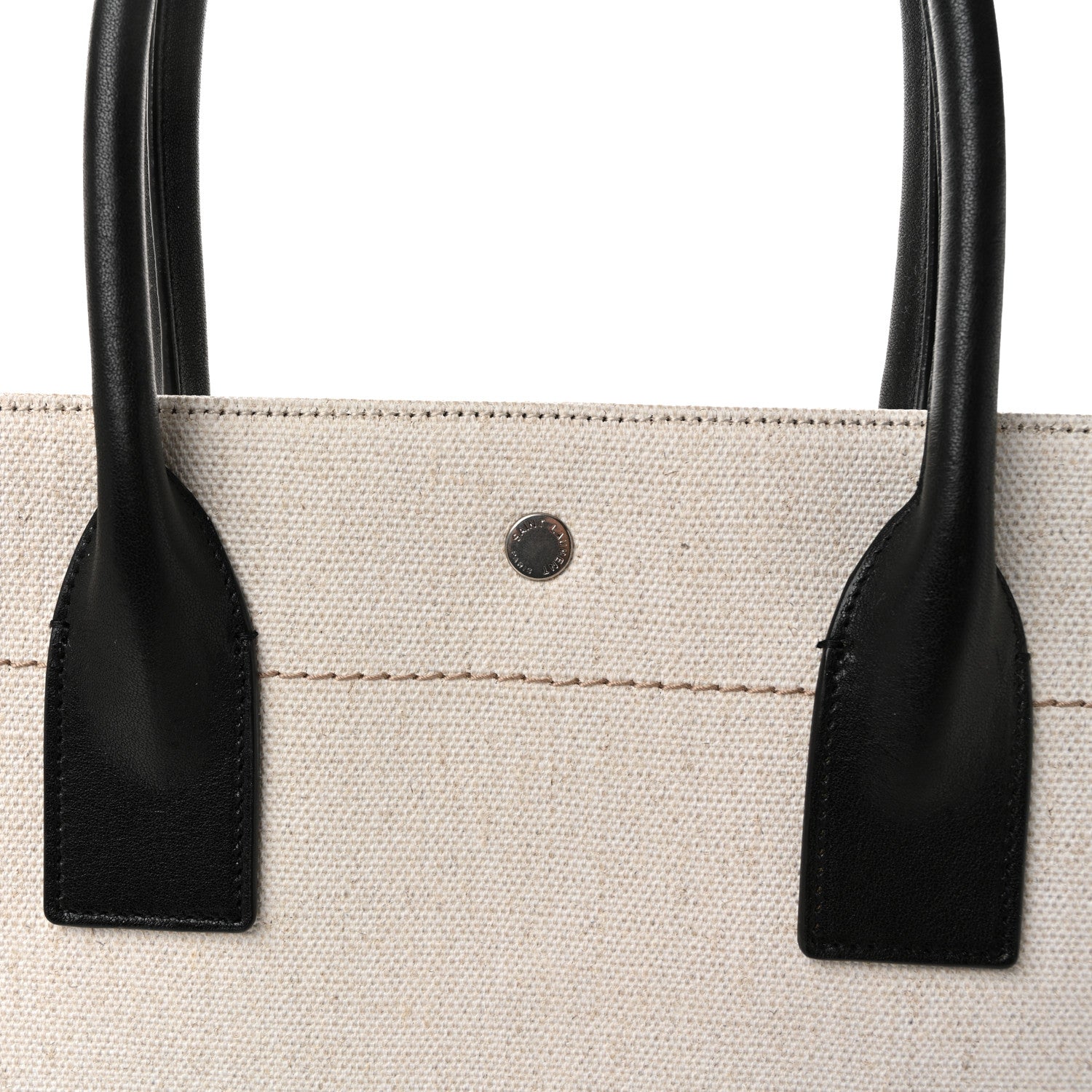 Linen Calfskin Rive Gauche Tote Optic White