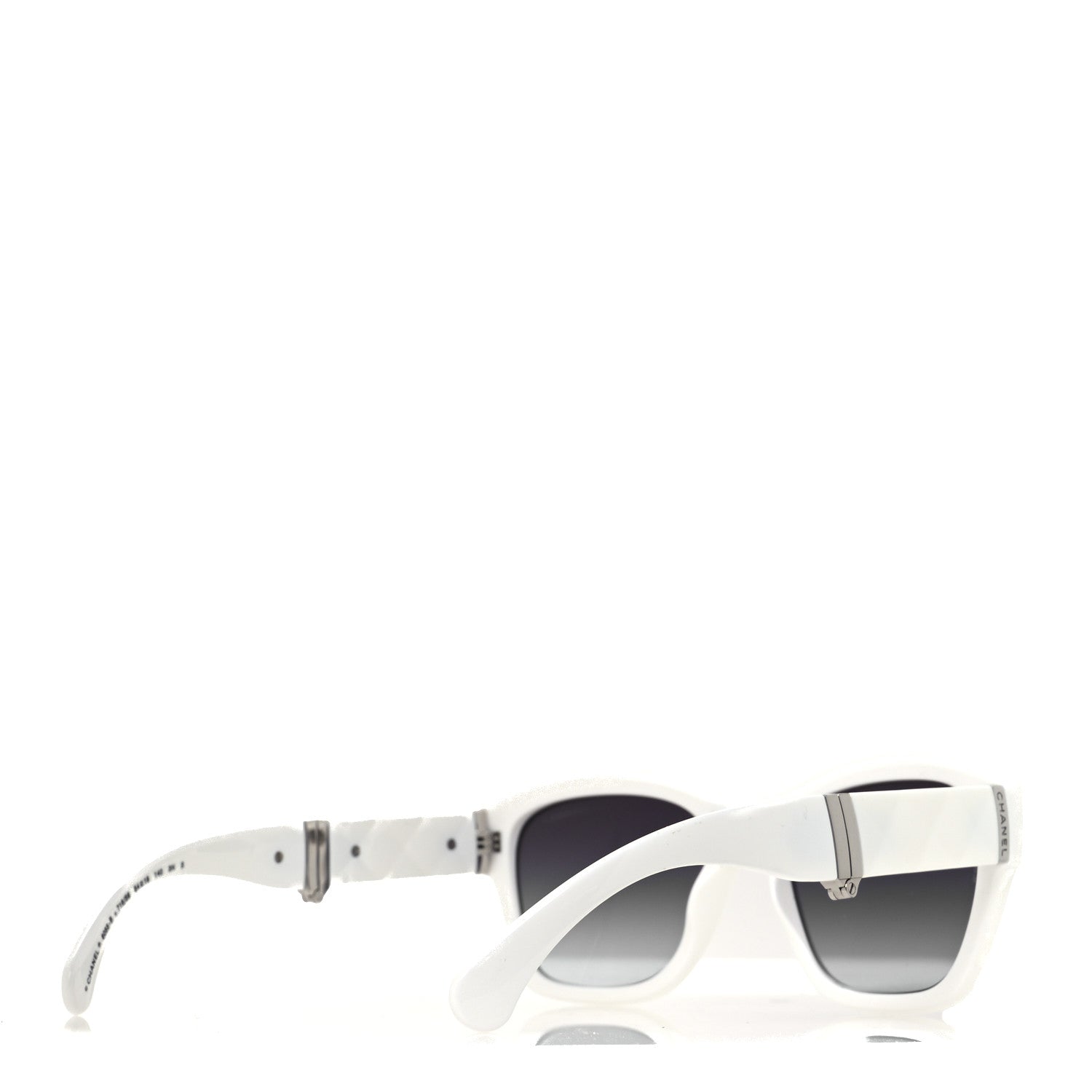 Acetate Metal Square Folding Sunglasses 6055-B White