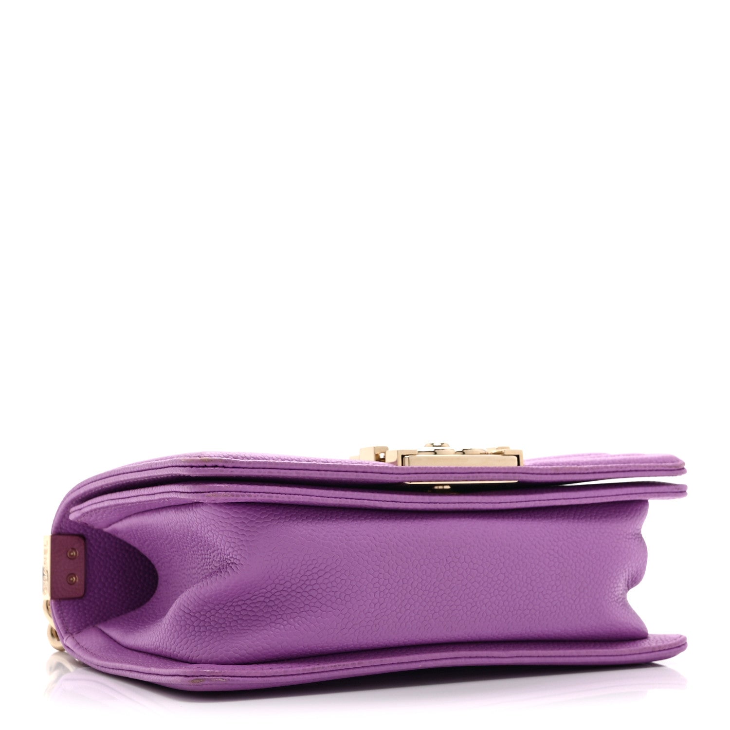 Caviar Quilted Small Boy Flap Purple
