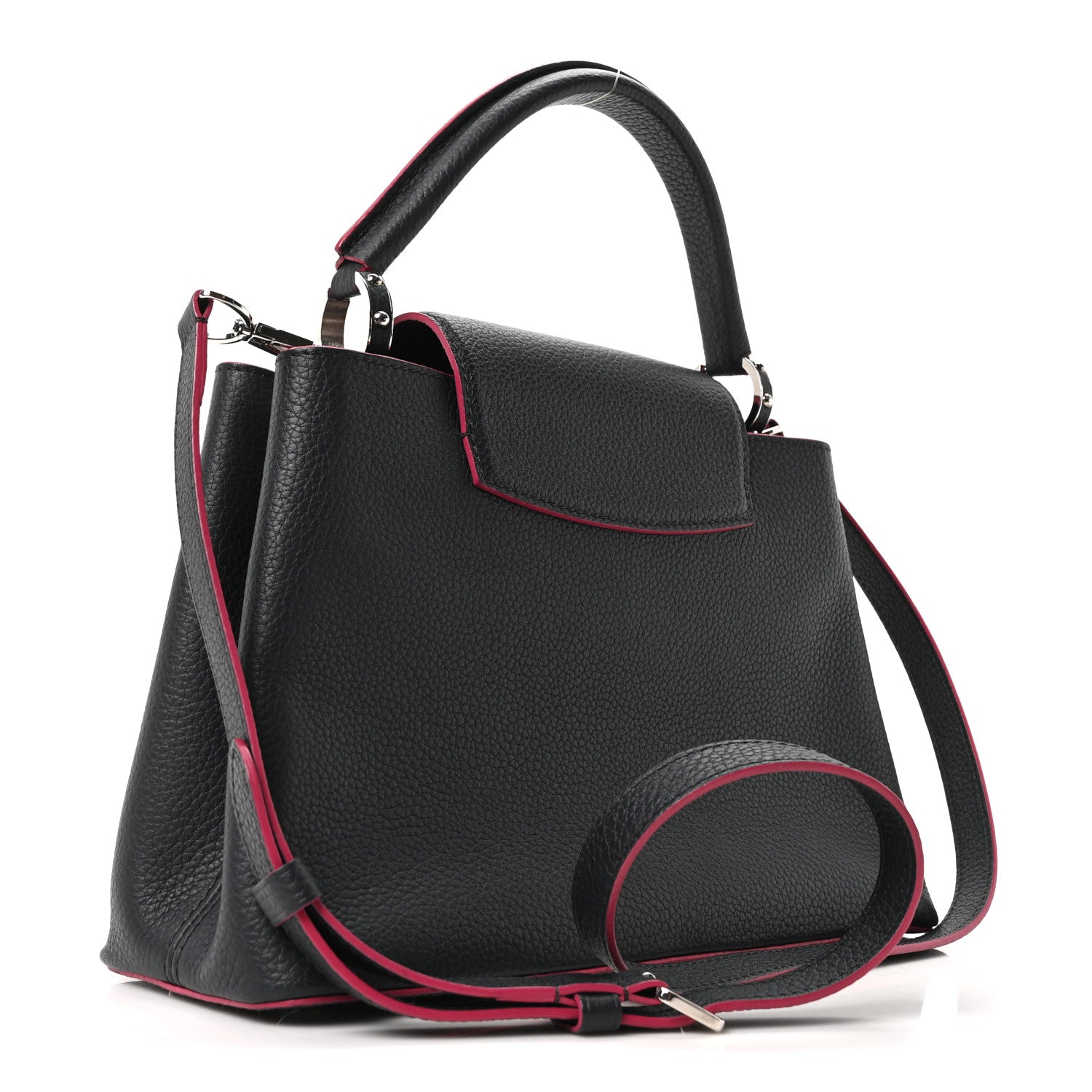 Taurillon Capucines PM Cobalt Fuchsia