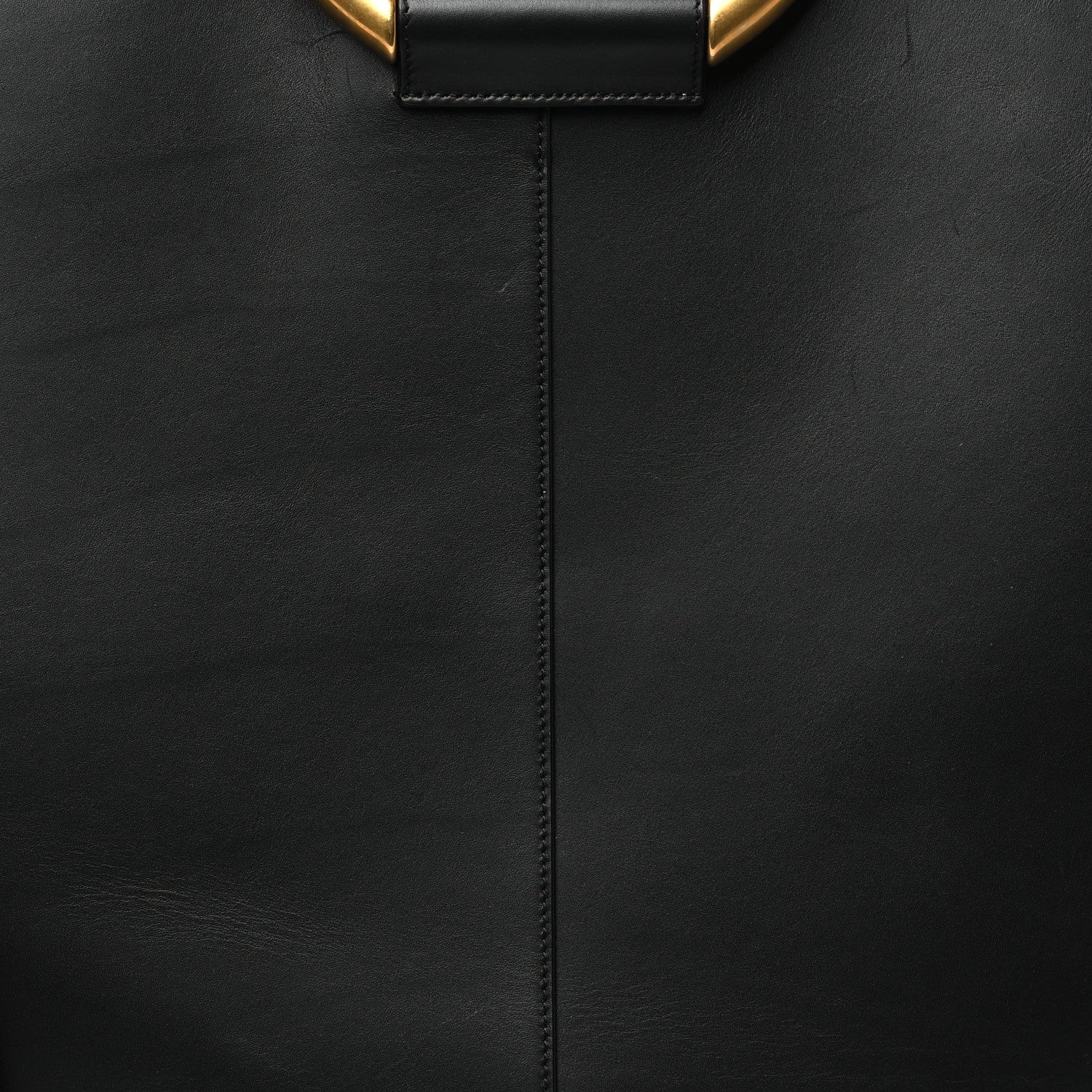 Smooth Calfskin Maxi Trapezoid Shopping Tote Black