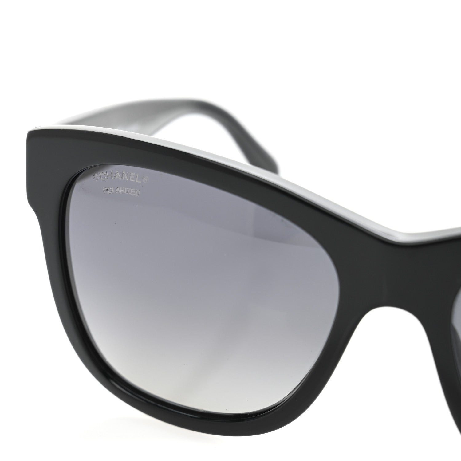 Acetate Polarized Square CC Sunglasses 5380 Black