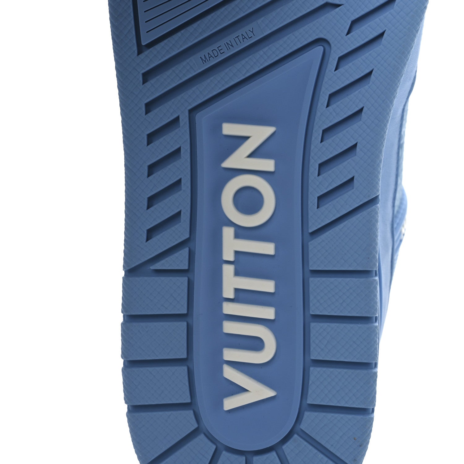 Calfskin Embossed Monogram Mens LV Trainer Sneakers 6 Blue