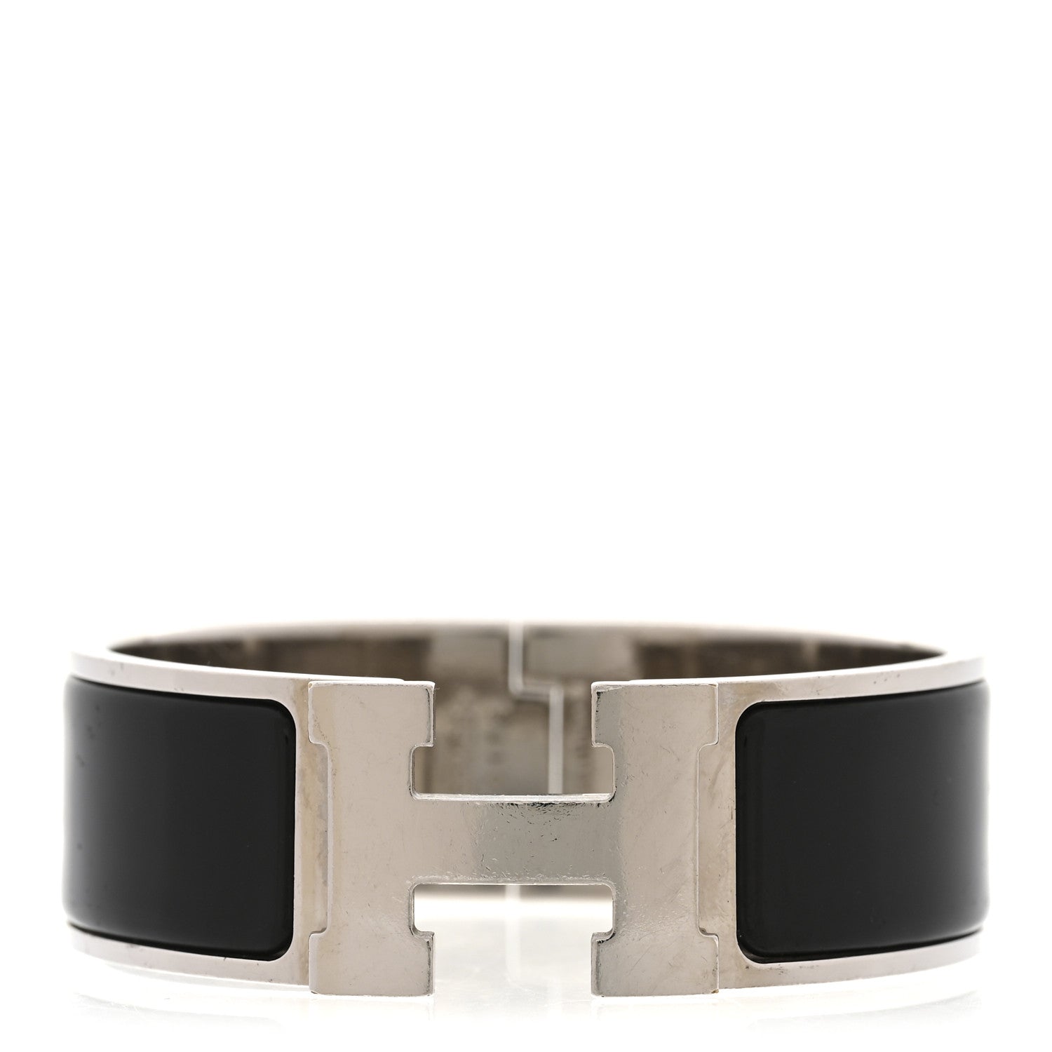 Enamel Wide Clic Clac H Bracelet PM Black