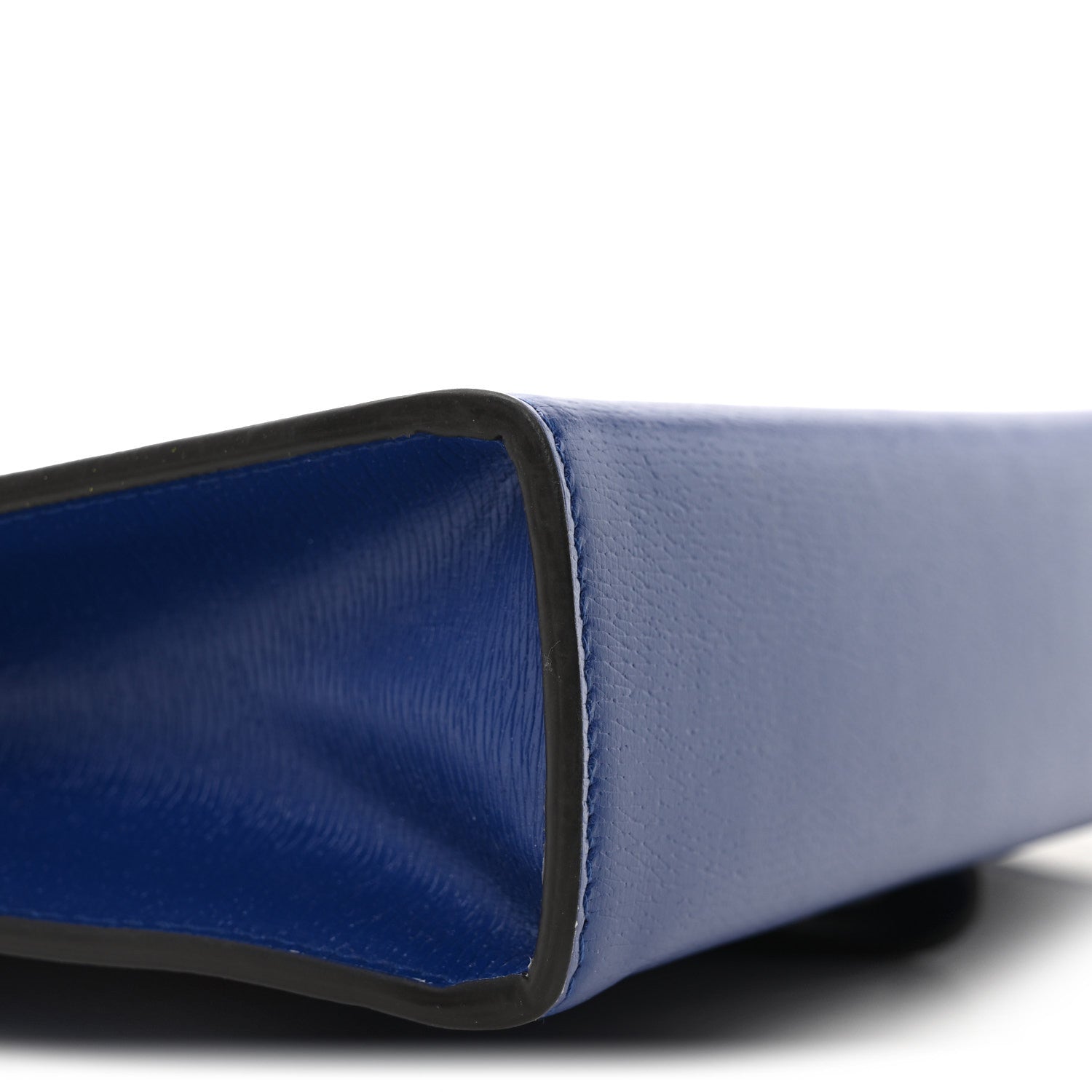 New Shanghai Calfskin Interlocking G Logo Wristlet Pouch Cobalt Blue Orange