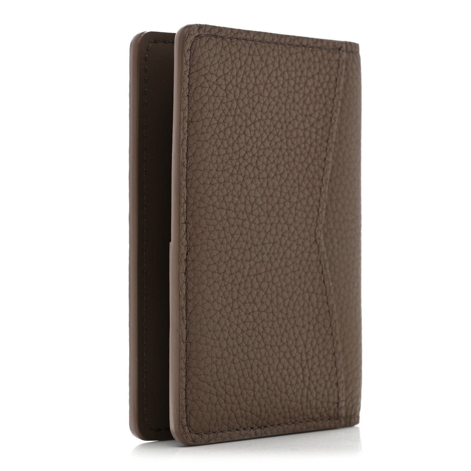 Grained Calfskin Aerogram Pocket Organizer Moka