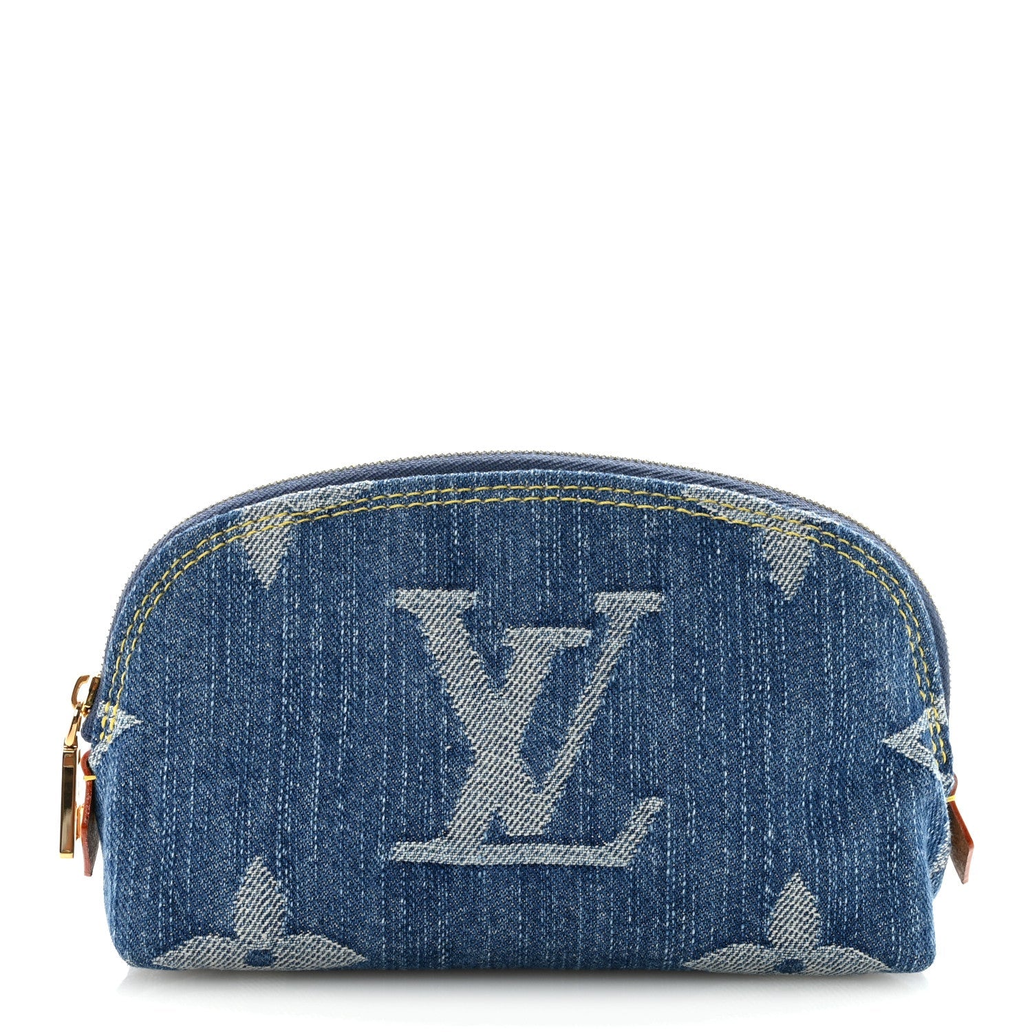 Denim Giant Monogram Pochette Cosmetique PM Denim Blue
