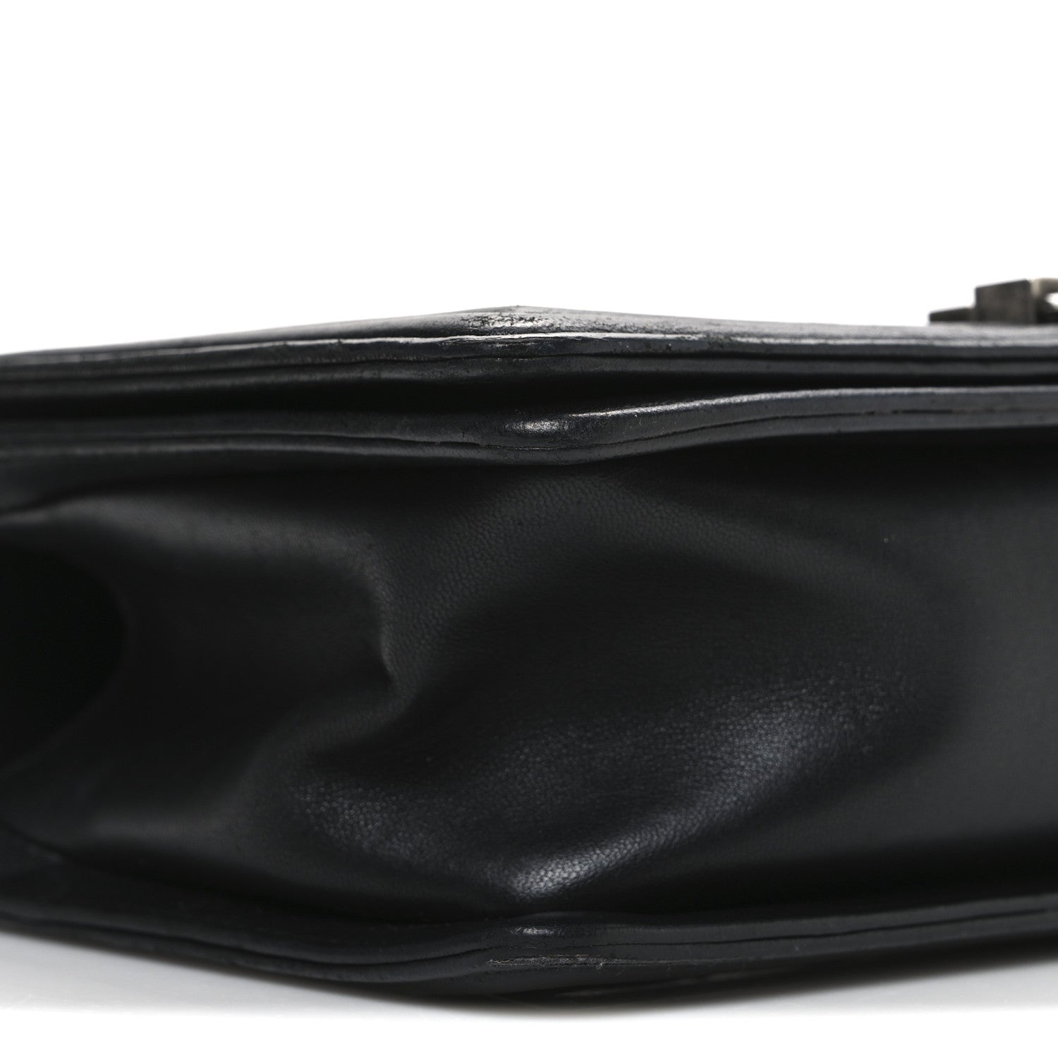Lambskin Quilted Medium Boy Flap Black