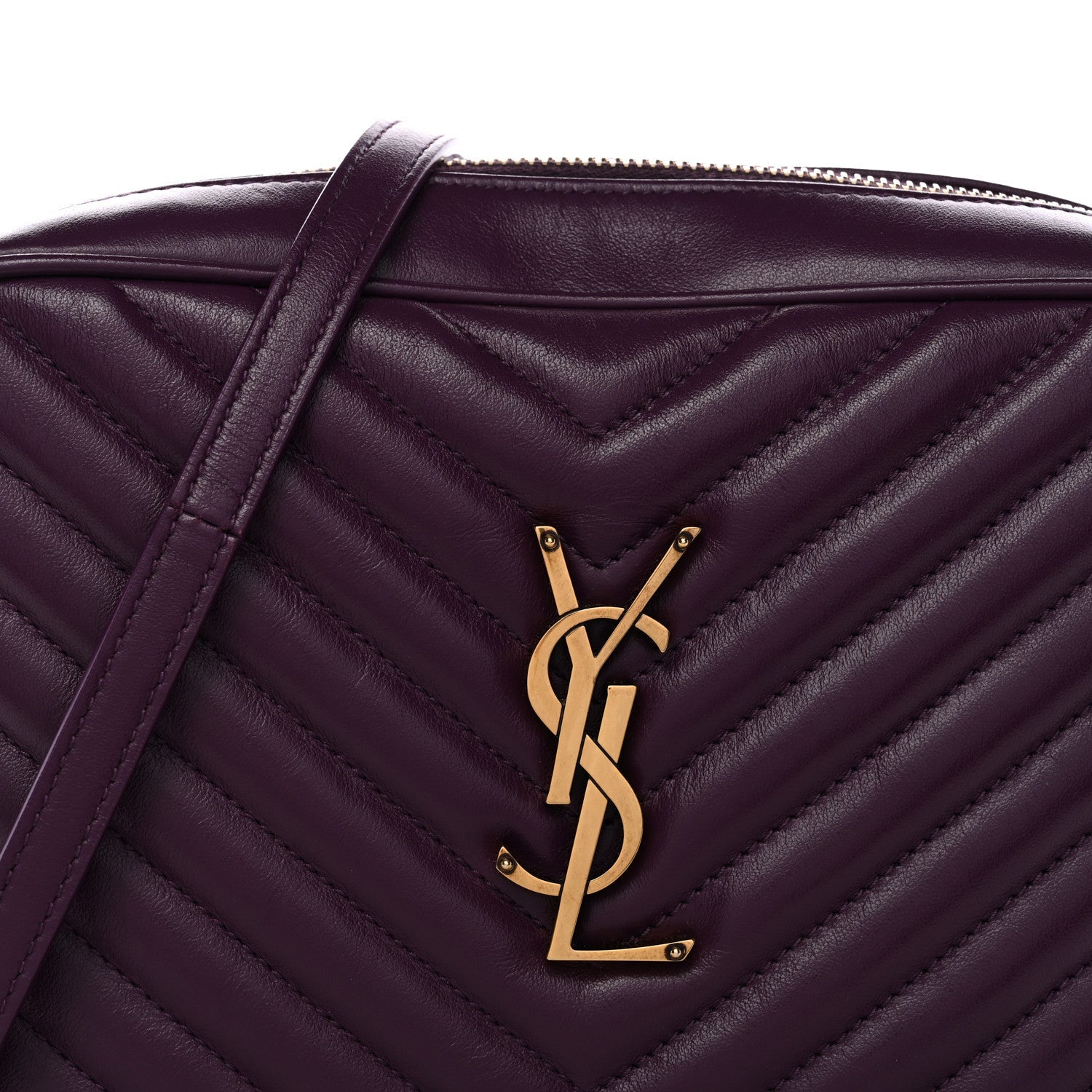 Calfskin Matelasse Monogram Lou Camera Bag Purple