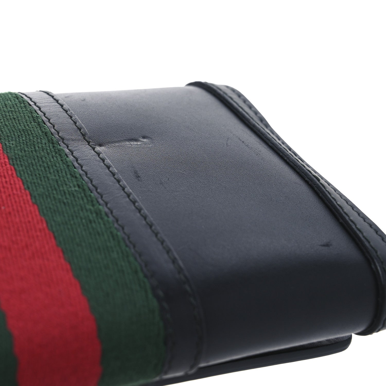 Calfskin Web Continental Wallet Black