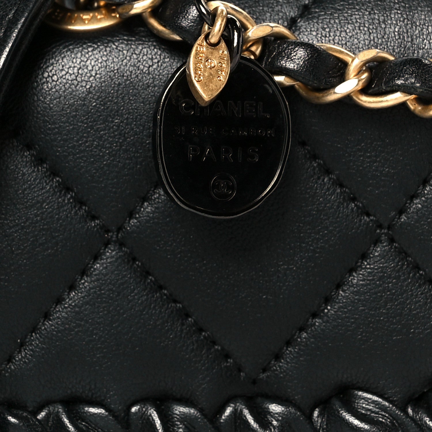 Calfskin Braided Mini My Own Frame Flap Black