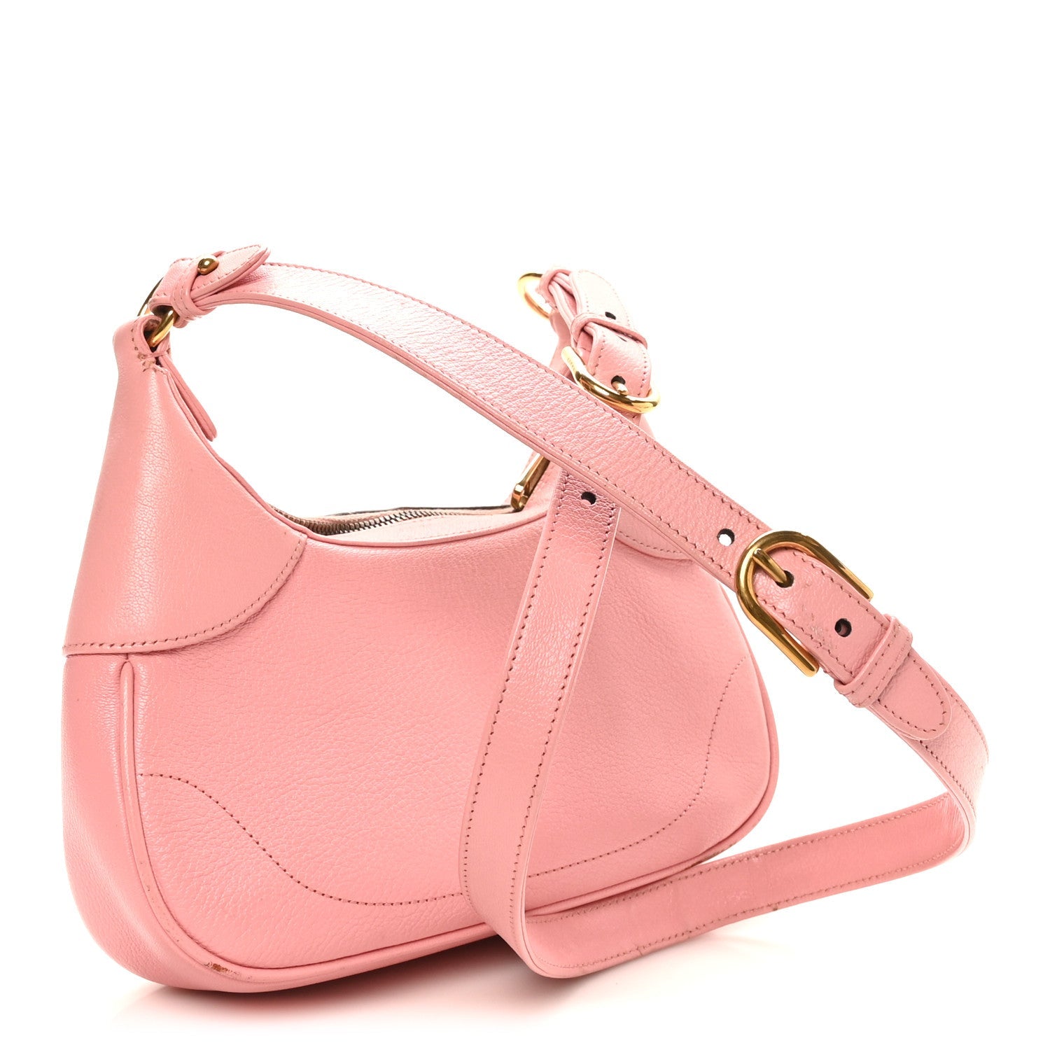 Goatskin Small Aphrodite Shoulder Bag Wild Rose