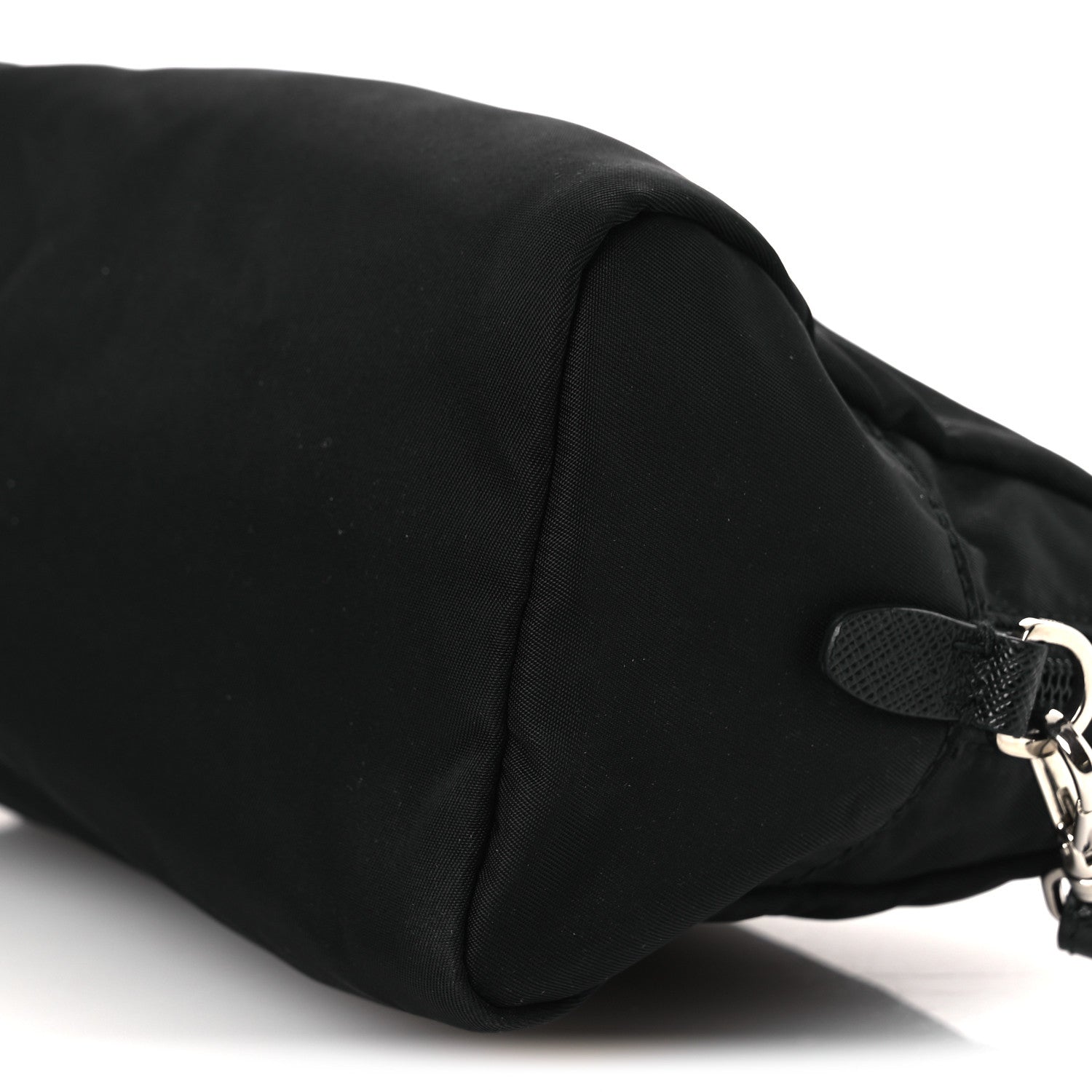 Re-Nylon Vela Saffiano Wristlet Black