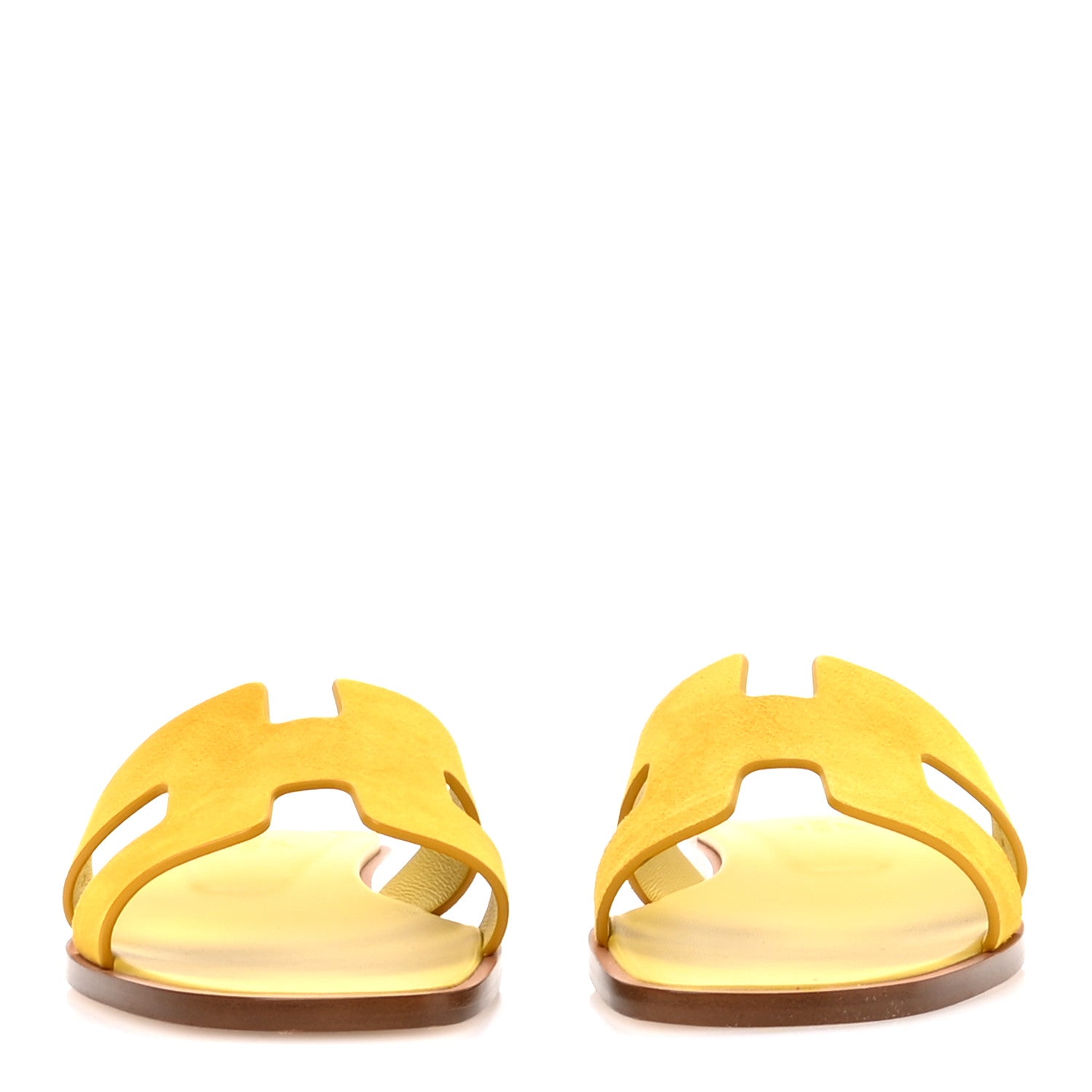 Suede Goatskin Oran Sandals 36 Jaune Bouton D'or