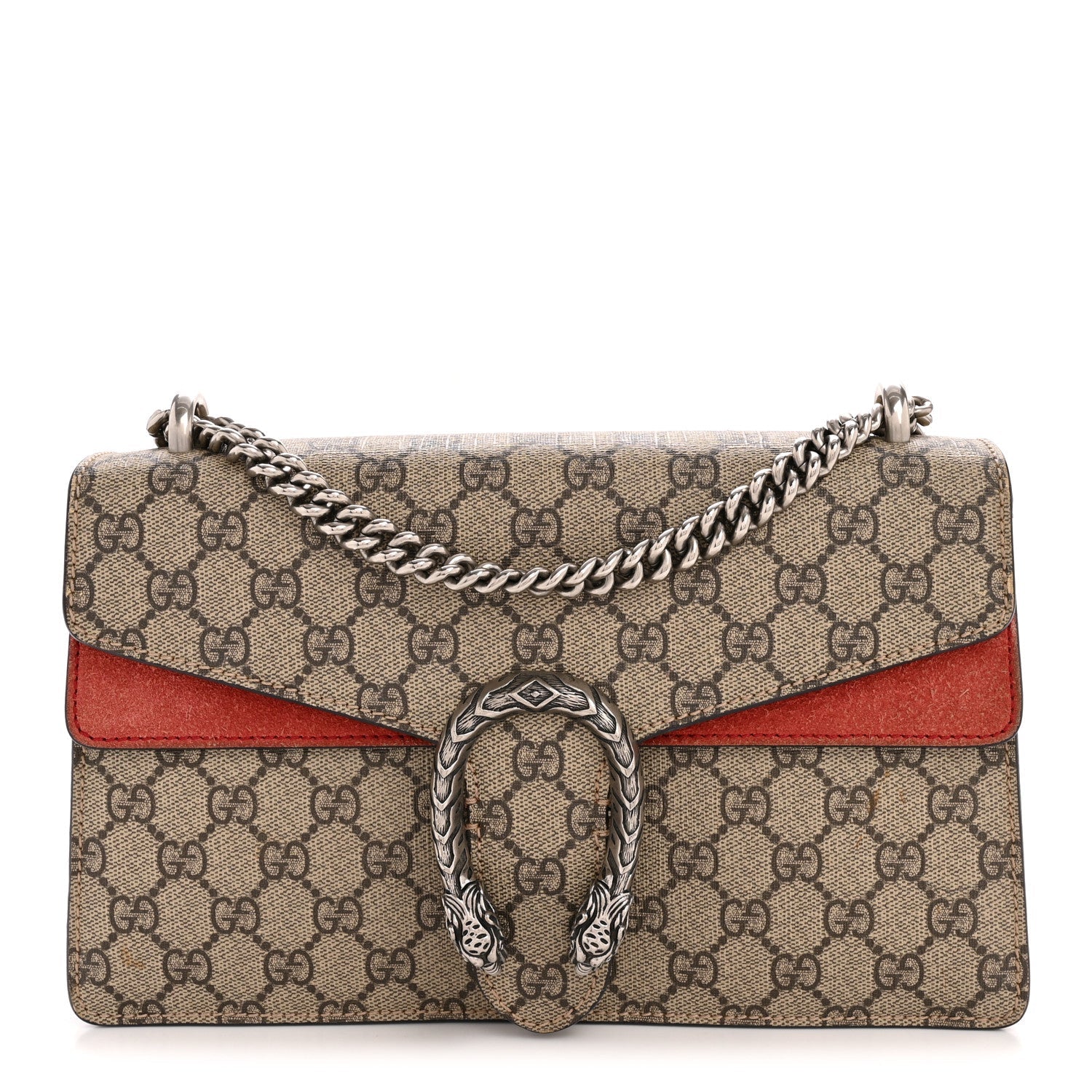 GG Supreme Monogram Small Dionysus Shoulder Bag Red