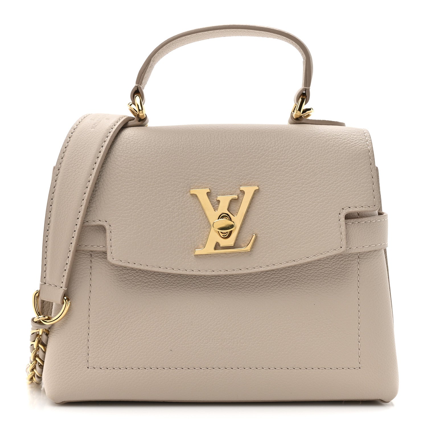 Soft Calfskin Mini Lockme Ever Greige