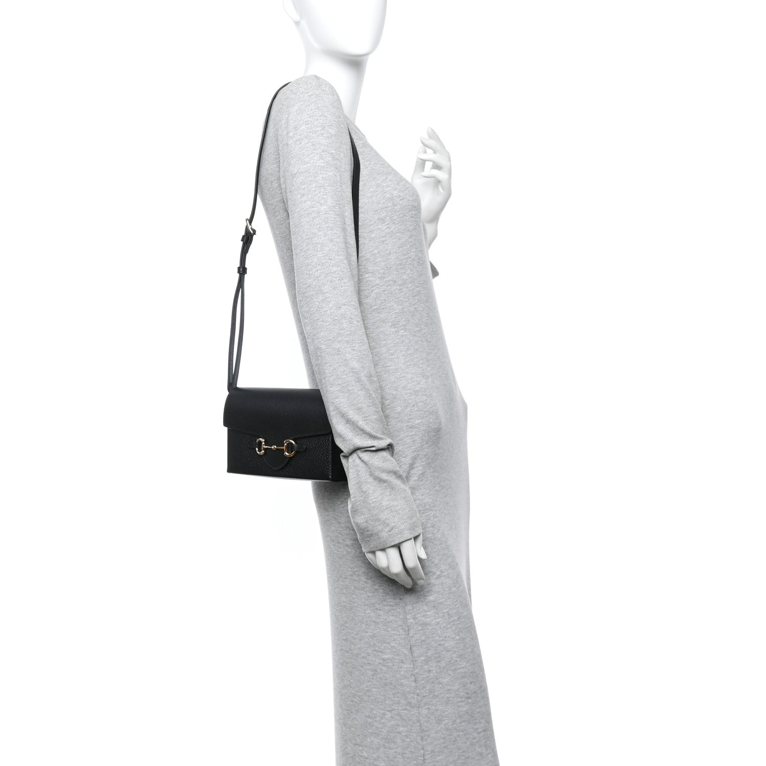 Calfskin Horsebit 1955 Shoulder Bag Black