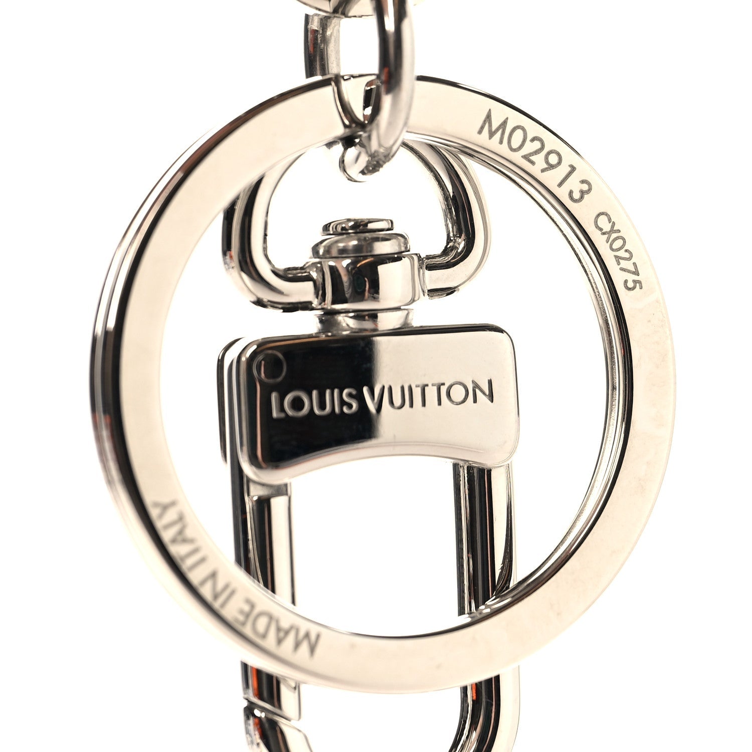 Reverse Monogram LV Chocolate Bar Bag Charm Key Holder Black