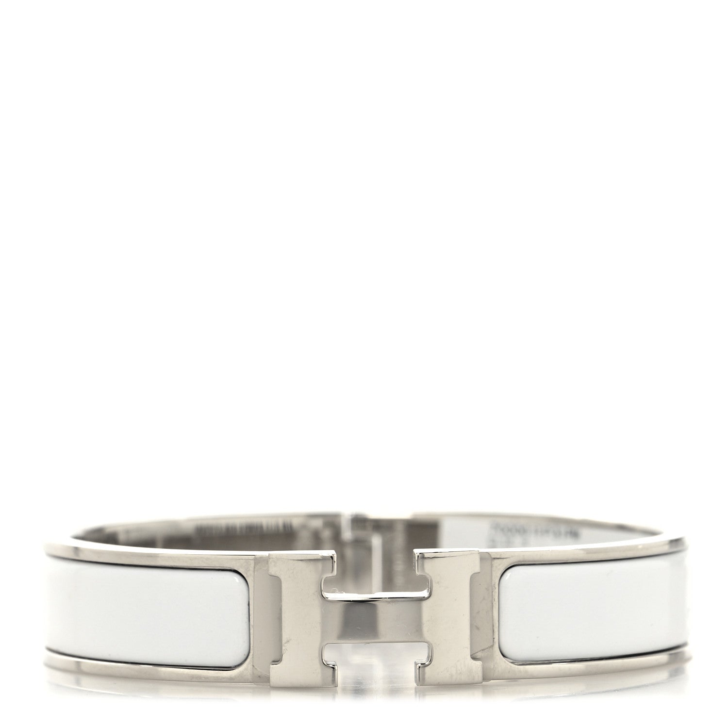 Enamel Narrow Clic Clac H Bracelet PM White
