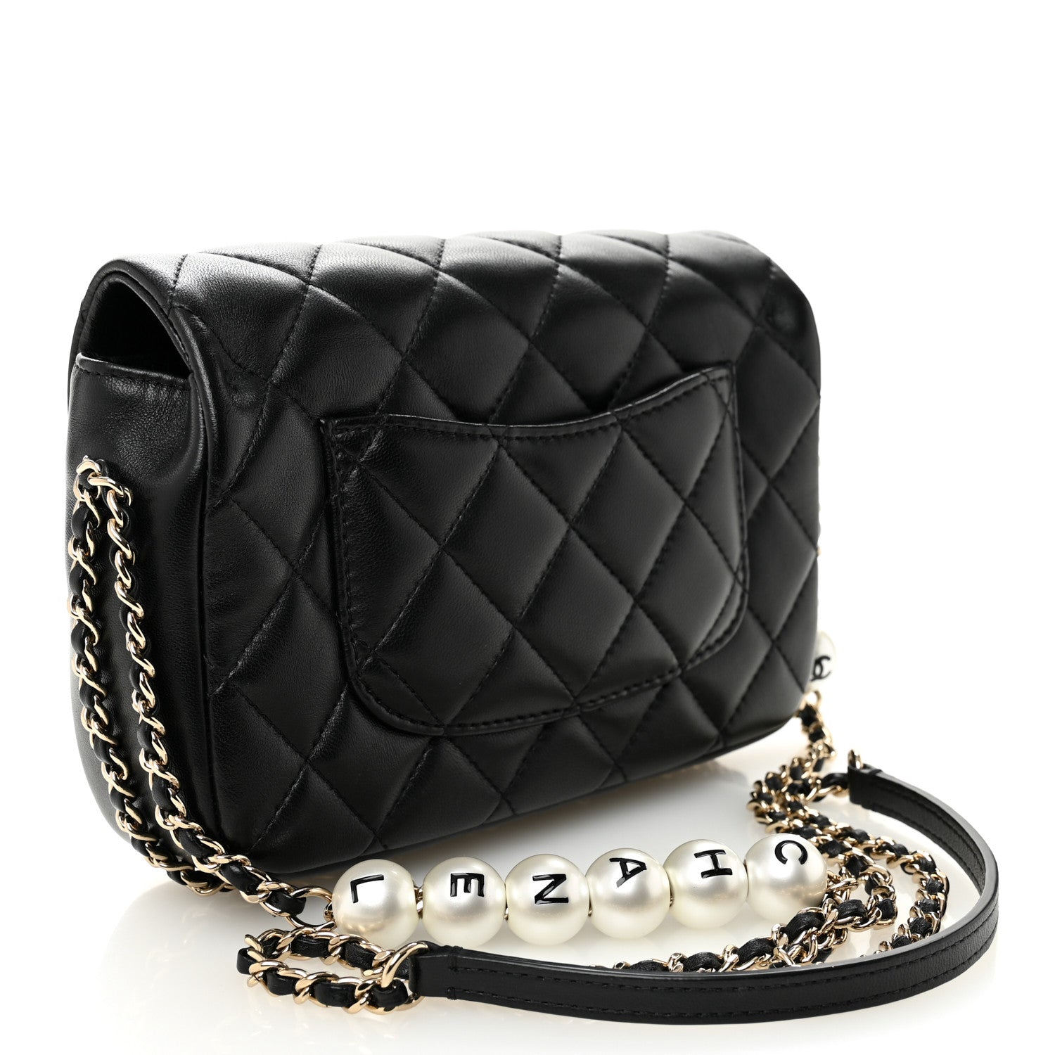 Lambskin Quilted Small My Precious Flap Black