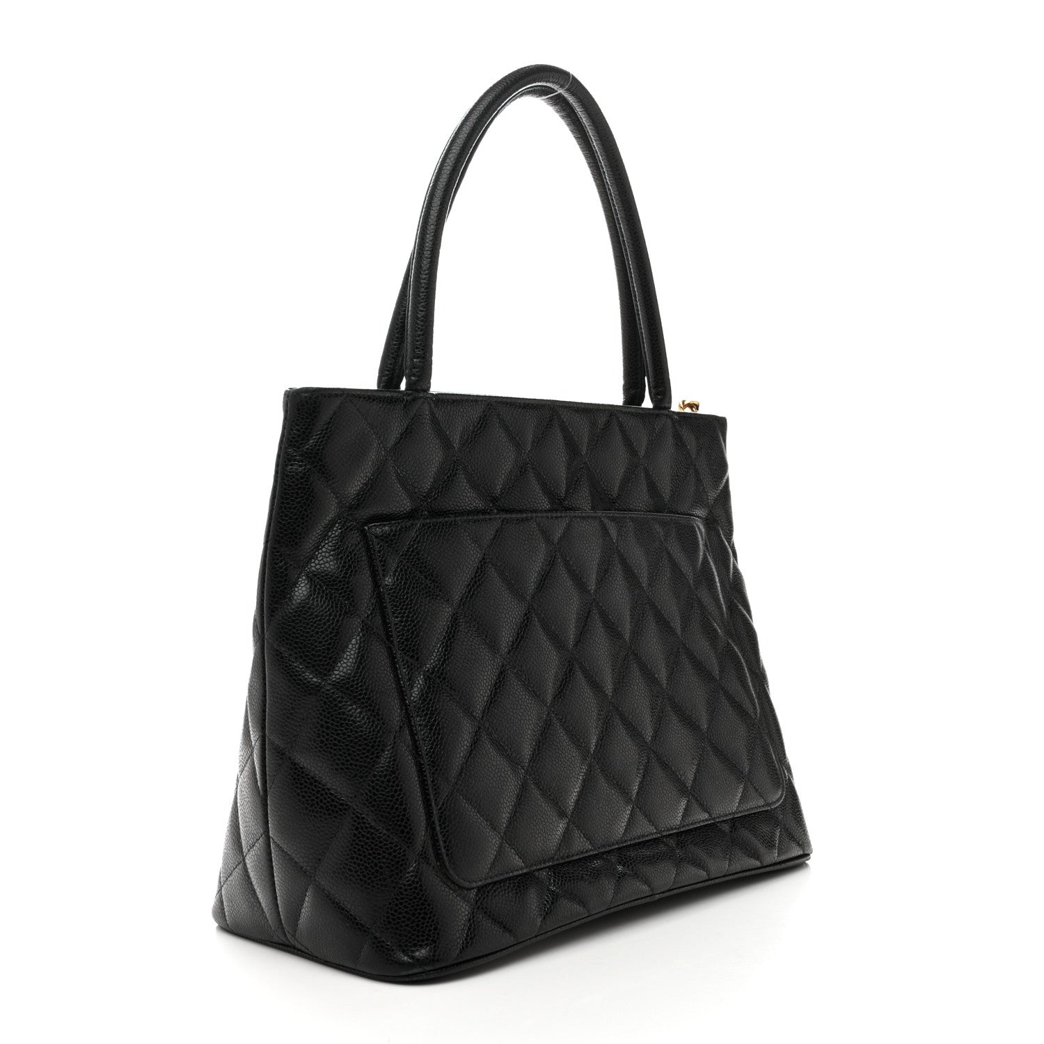 Caviar Quilted Medallion Tote Black