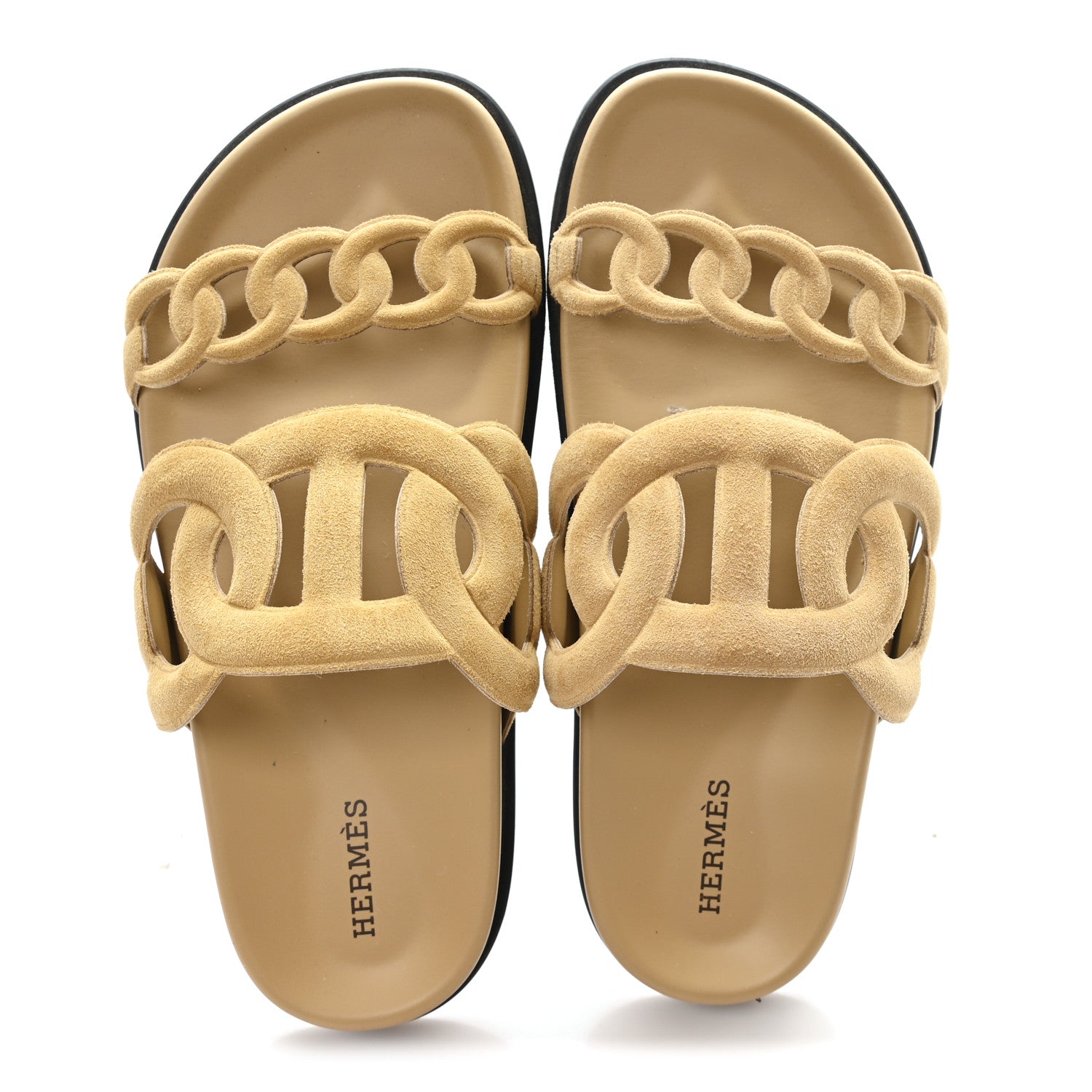 Suede Goatskin Extra Sandals 36 Beige Argile