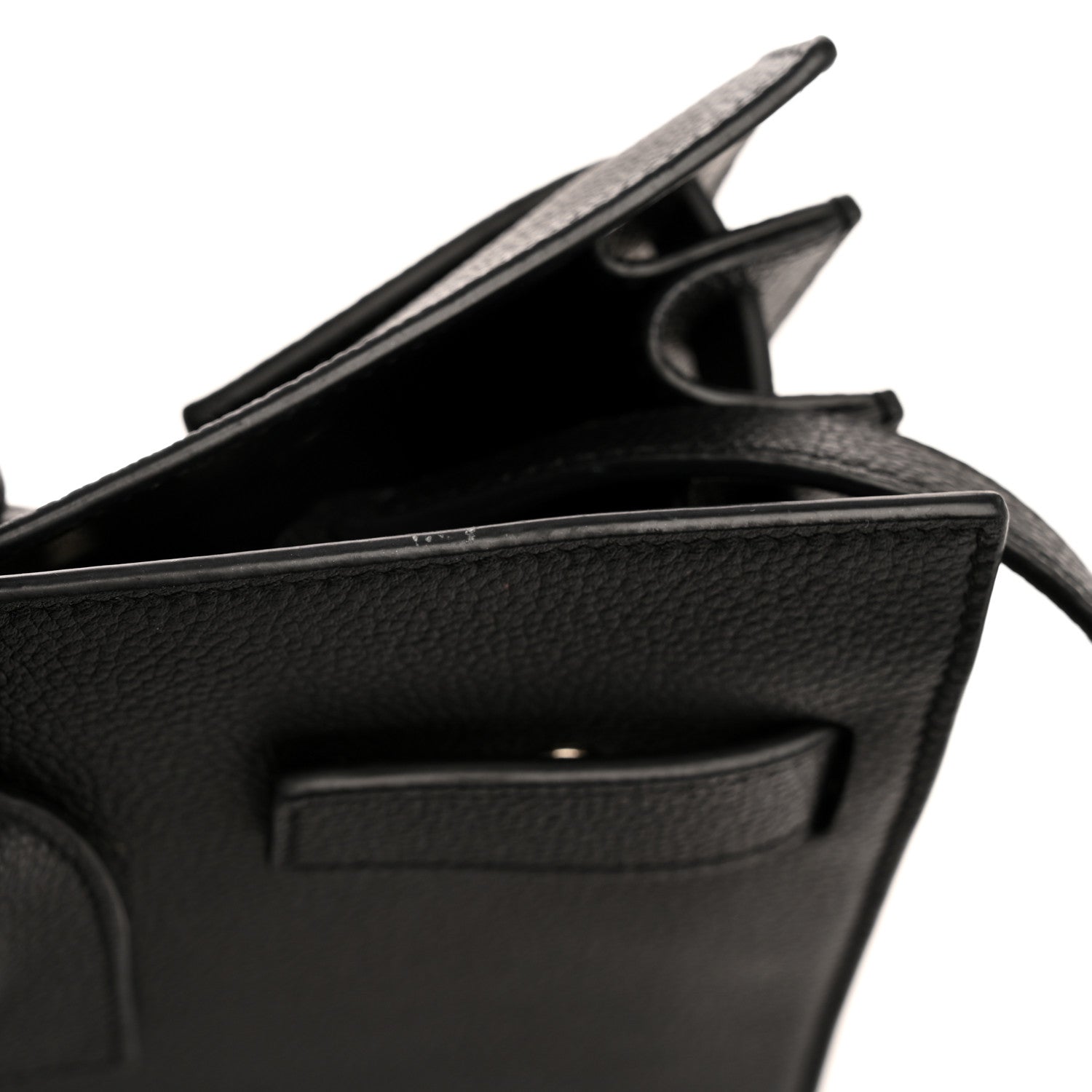 Grained Calfskin Small Sac De Jour Black