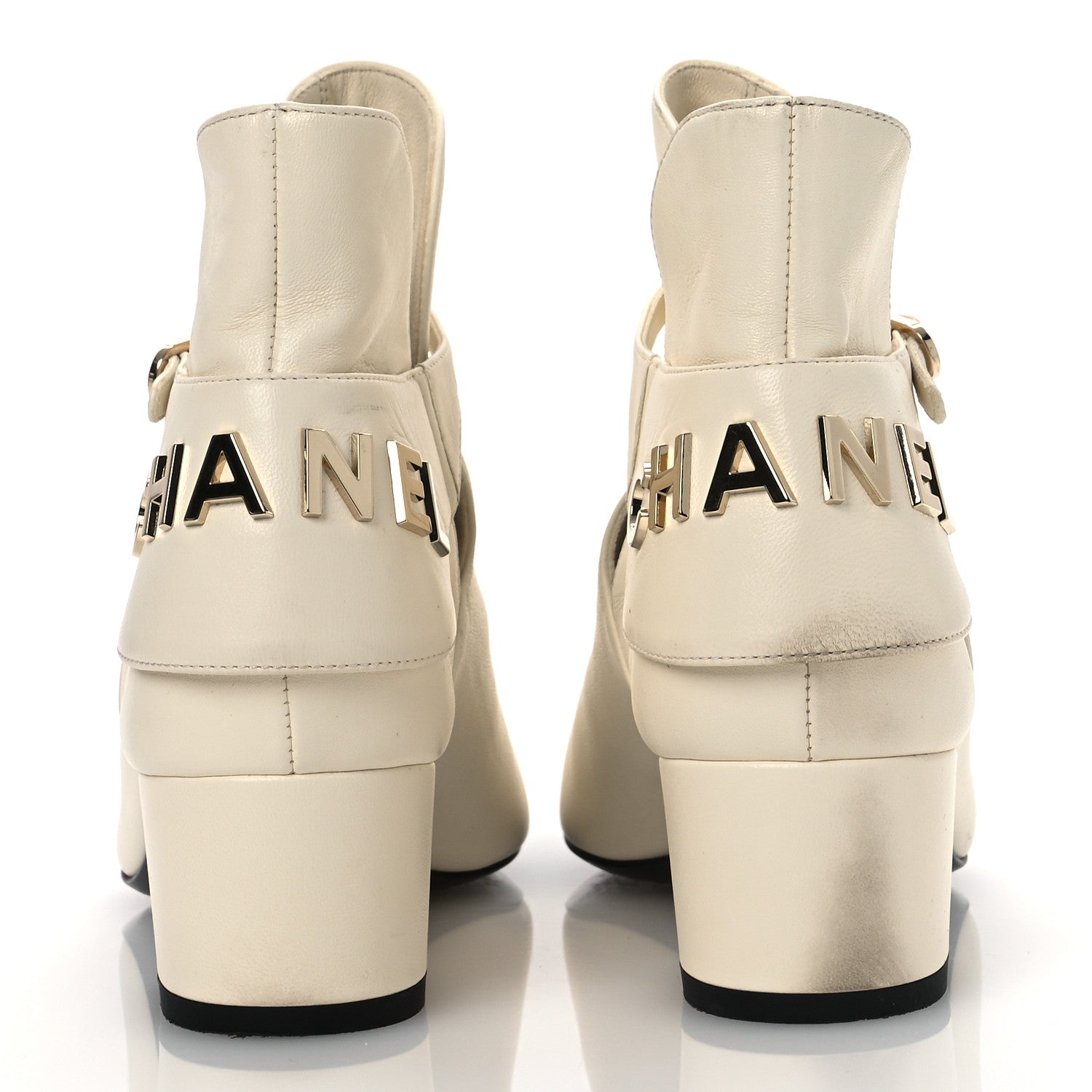 Lambskin Velvet Cap Toe Short Ankle Boots 37 White