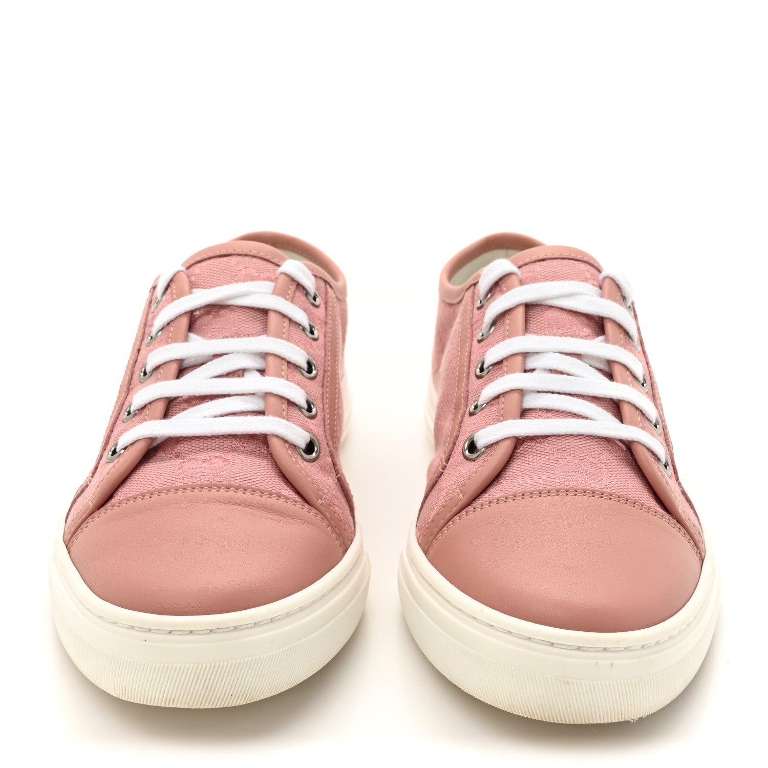 GG Monogram Calfskin Womens Low Top Sneakers 36.5 Pink Soft Pink
