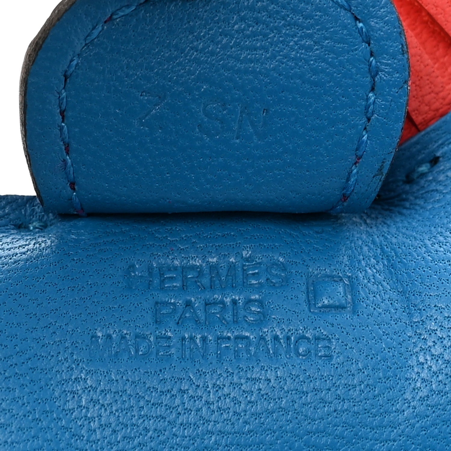 Milo Lambskin Matte Alligator Touch Grigri Rodeo Horse Bag Charm PM  Bleu France Orange Poppy Framboise