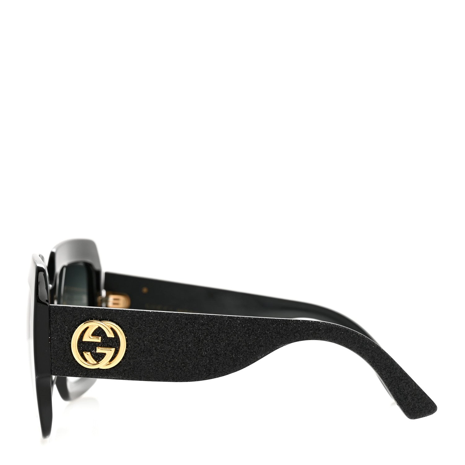 Square Frame Glitter GG0102S Sunglasses Black