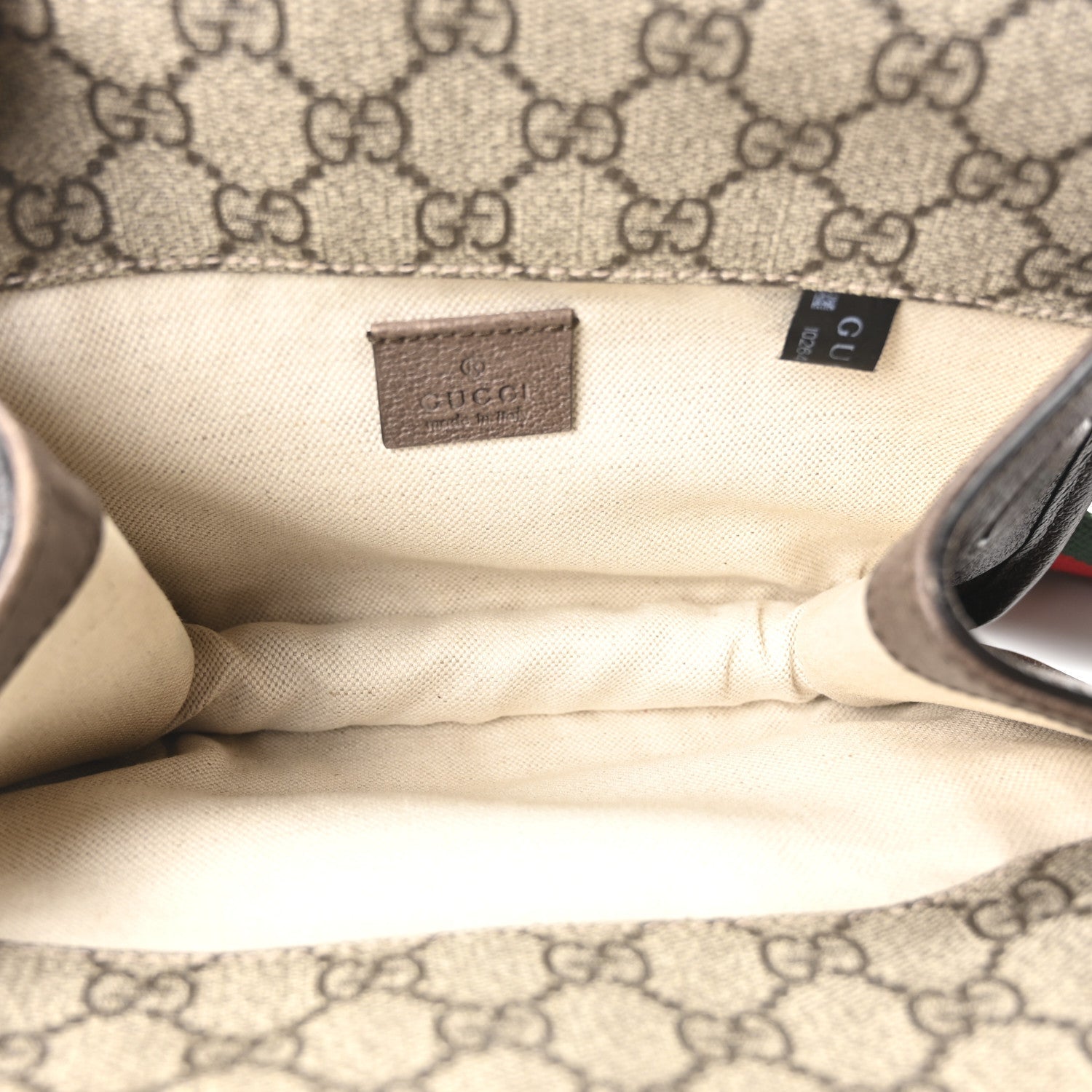 GG Supreme Monogram Web Small Neo Vintage Double Flap Messenger Bag Beige New Acero