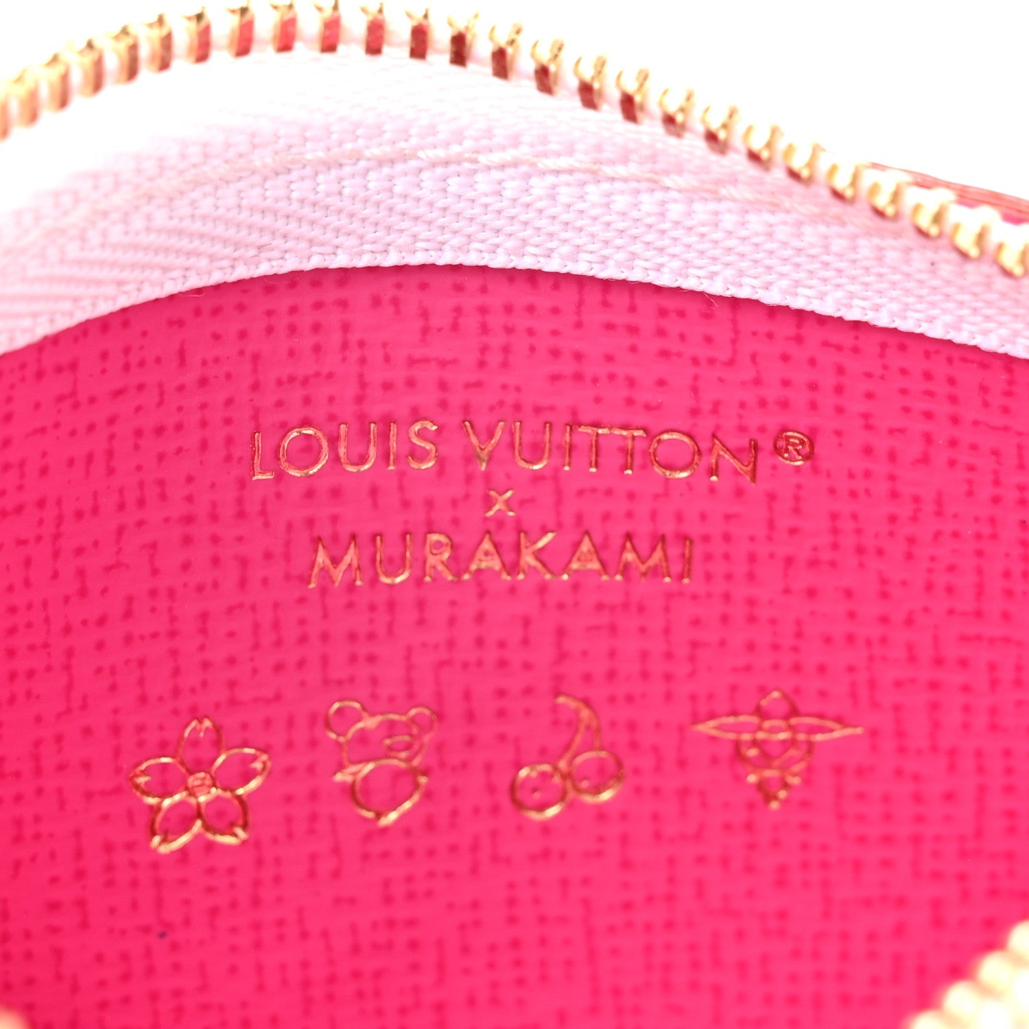 LV X TM Monogram Multicolor Key Pouch White