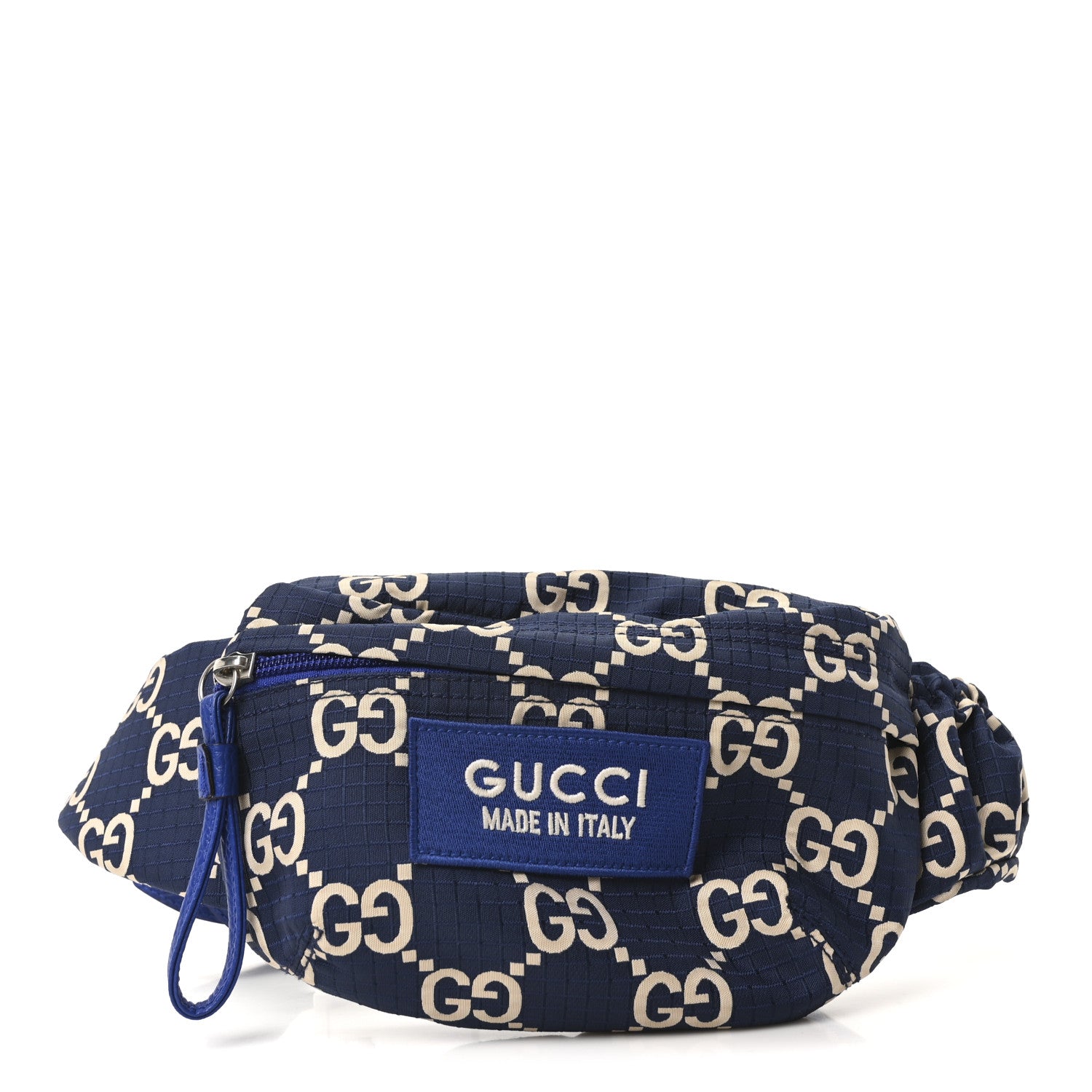 Recycled Polyester Monogram Jumbo GG Belt Bag Blue