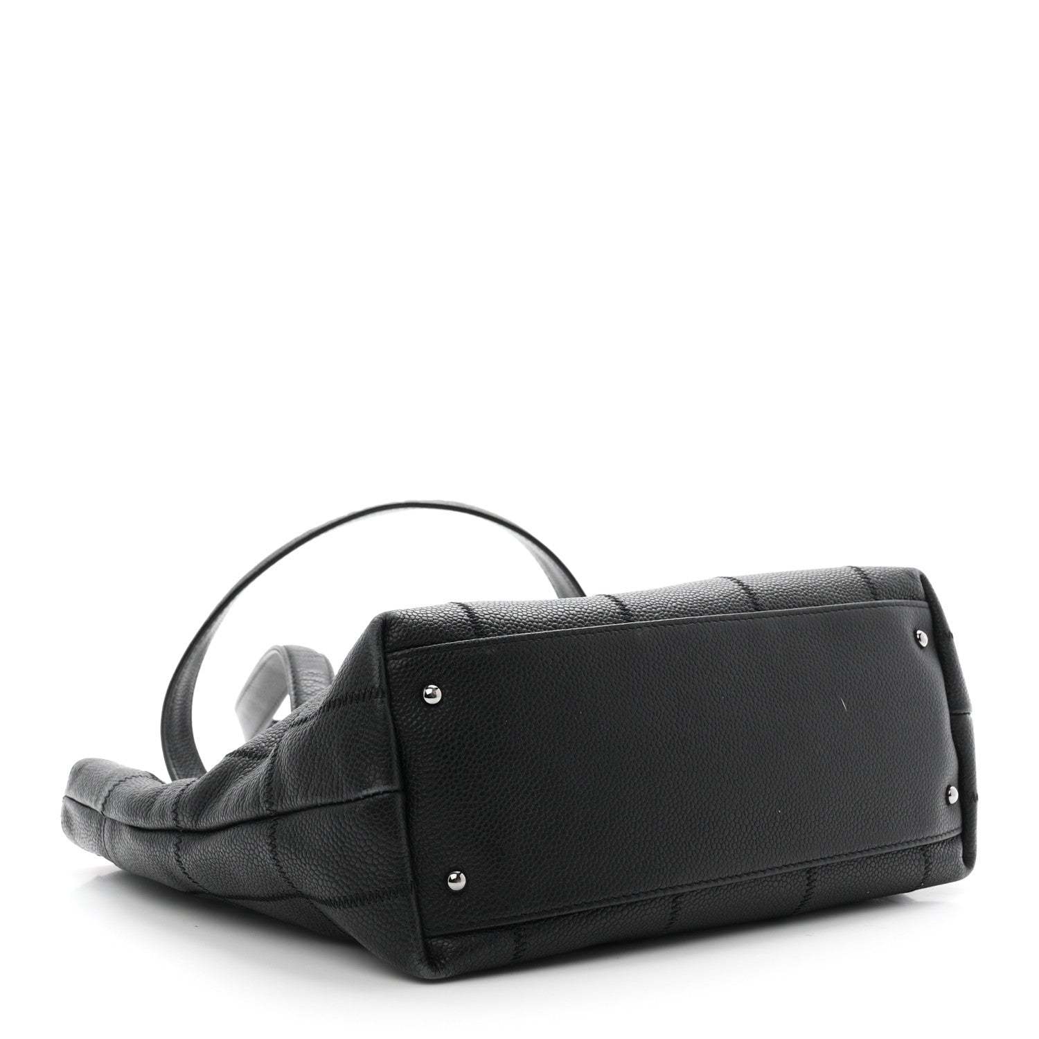 Caviar Square Stitched Tote Black