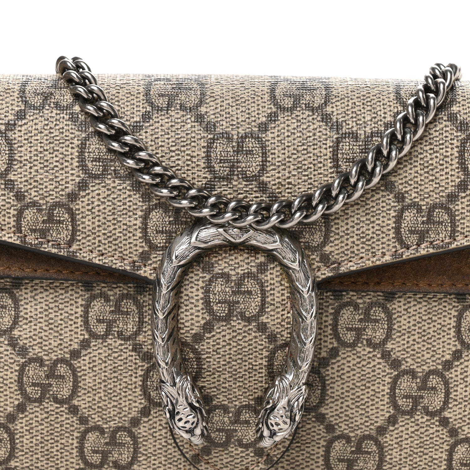 GG Supreme Monogram Super Mini Dionysus Shoulder Bag Taupe
