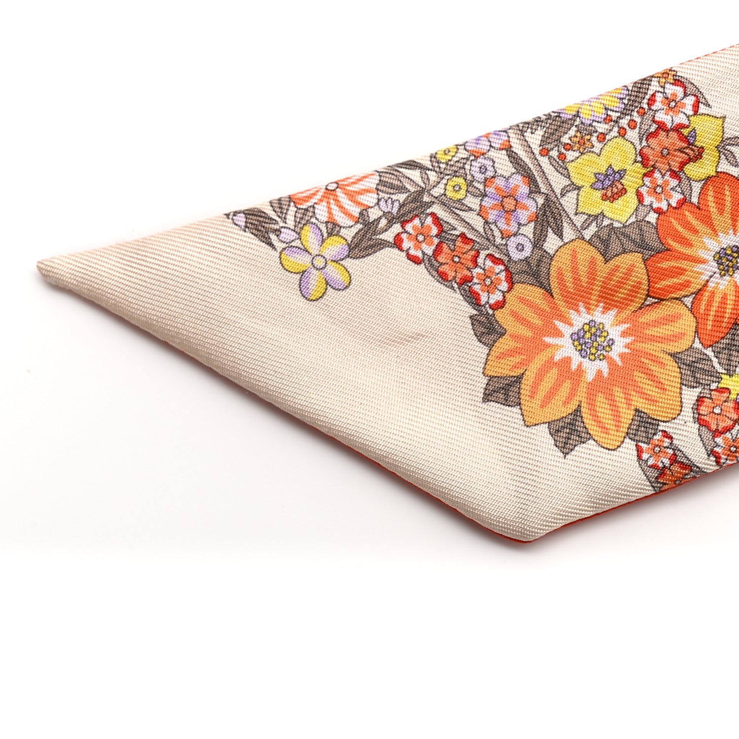 Silk Brides De Gala En Fleurs Twilly Vanille Orange Kaki