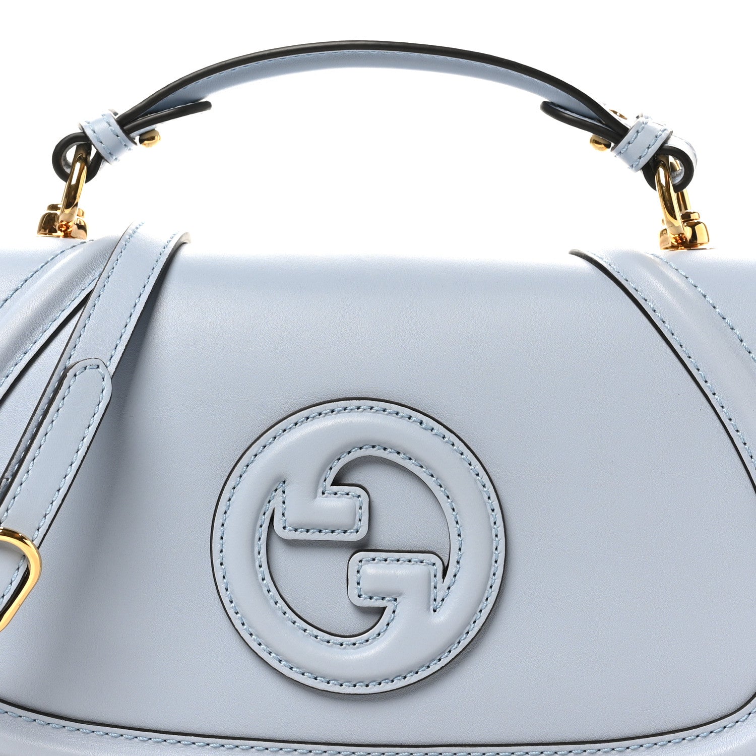 Roxy Calfskin Medium Blondie Top Handle Bag Cloudy Blue